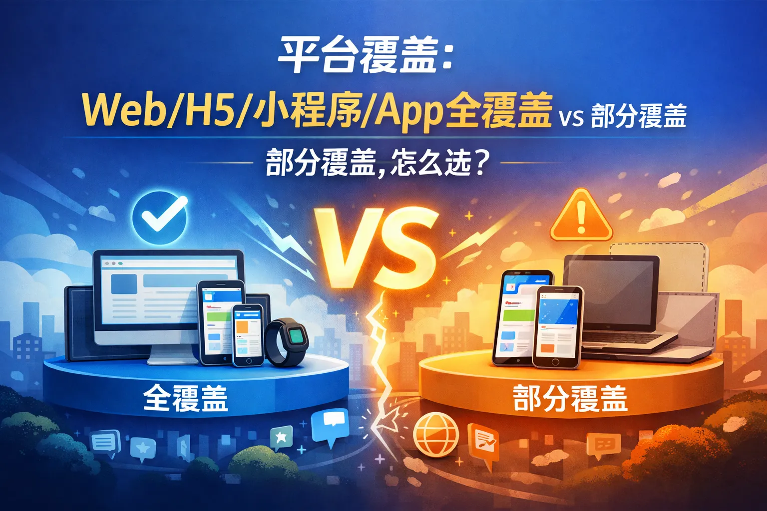 平台覆盖:Web/H5/小程序/App全覆盖vs部分覆盖,怎么选?