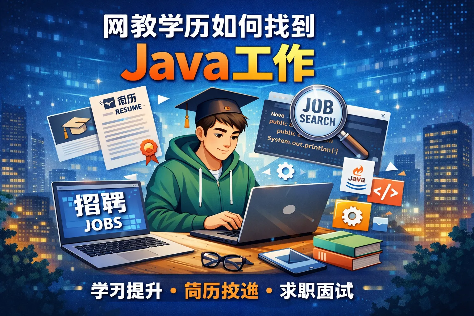 网教学历如何找到java工作