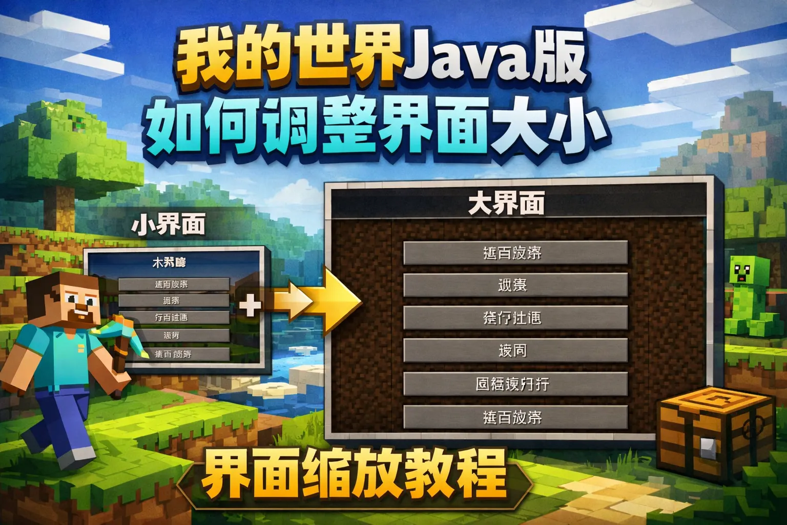 我的世界java版如何调整界面大小