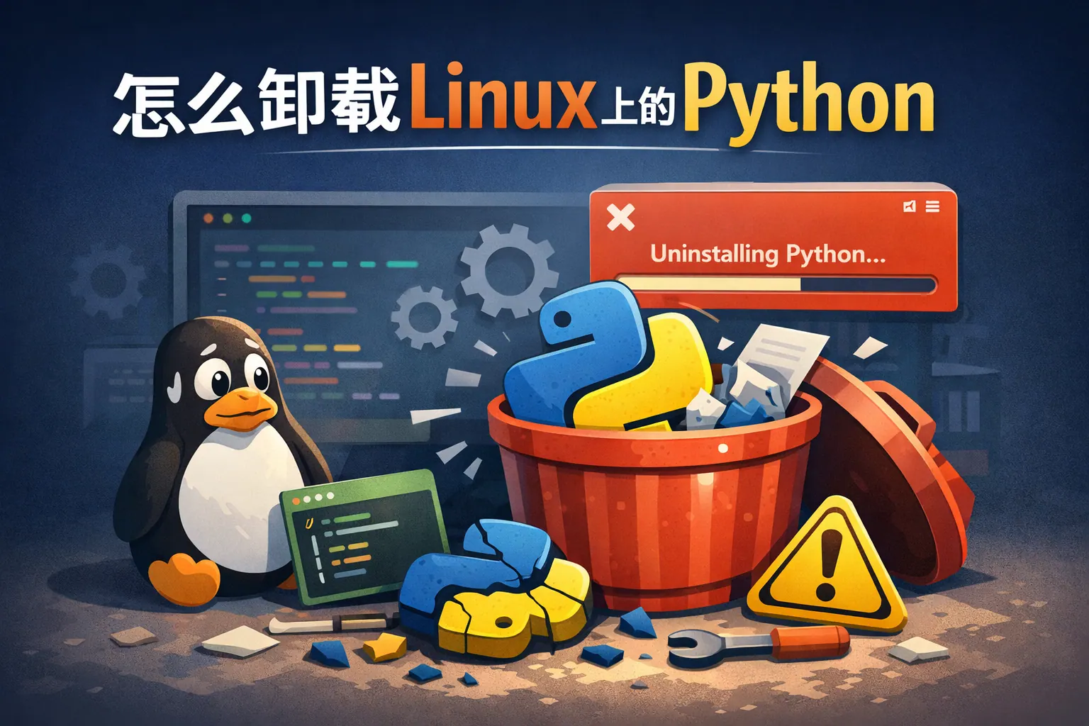 怎么卸载linux上的python