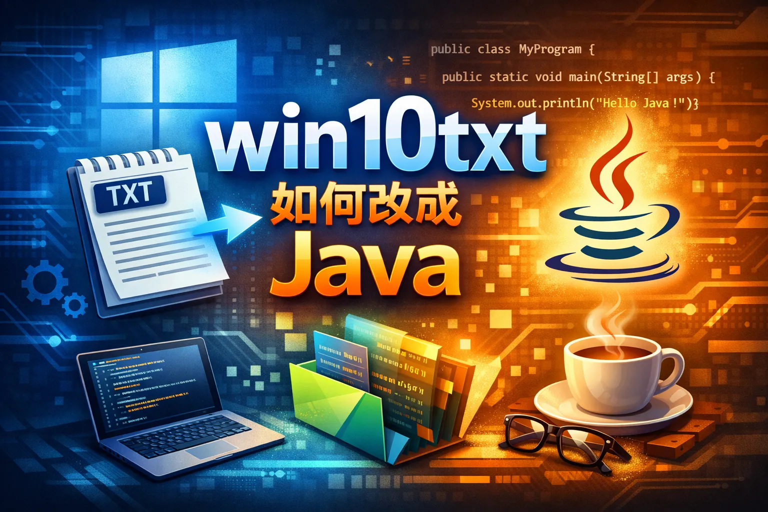win10txt如何改成java