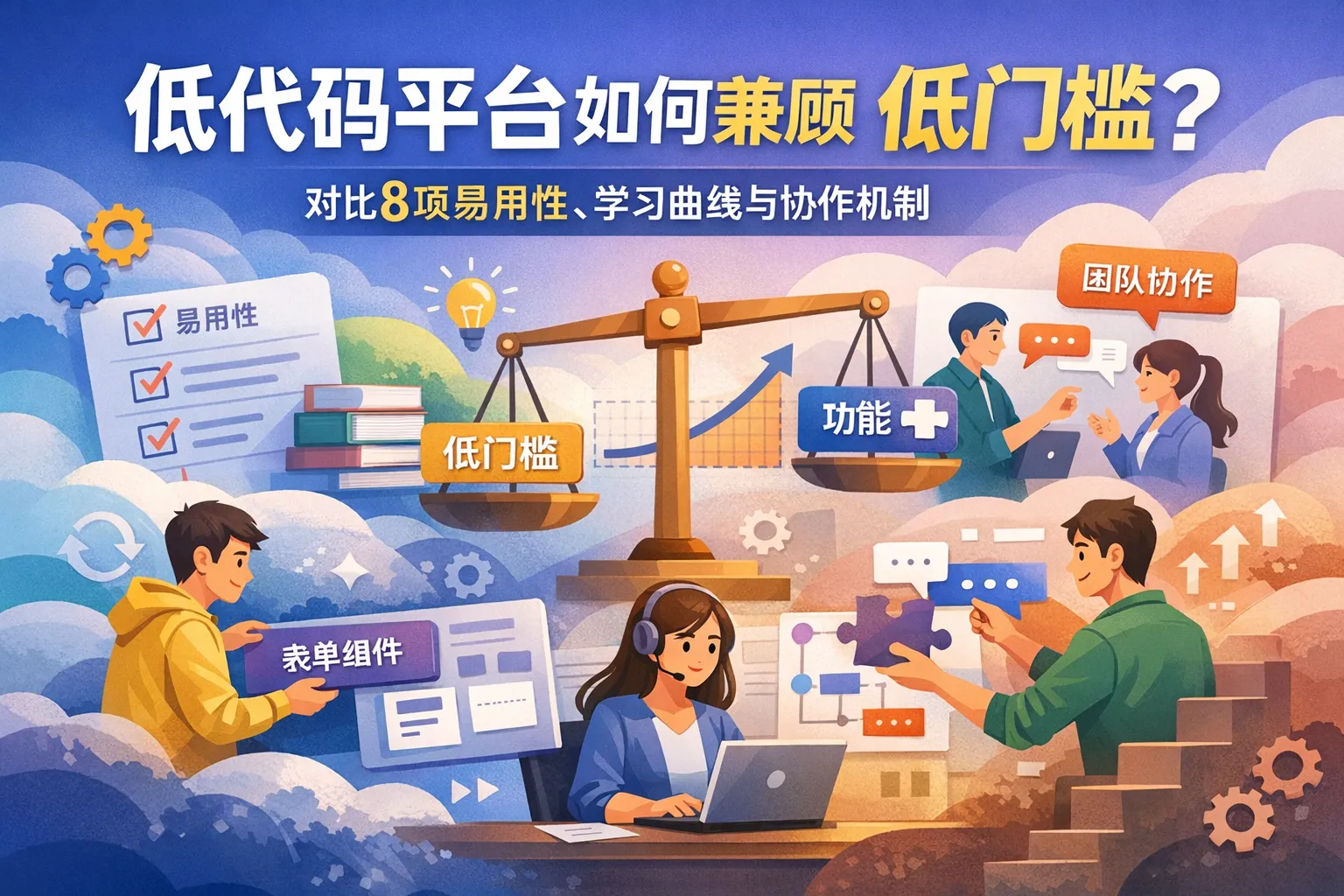 低代码平台如何兼顾低门槛?对比8项易用性、学习曲线与协作机制