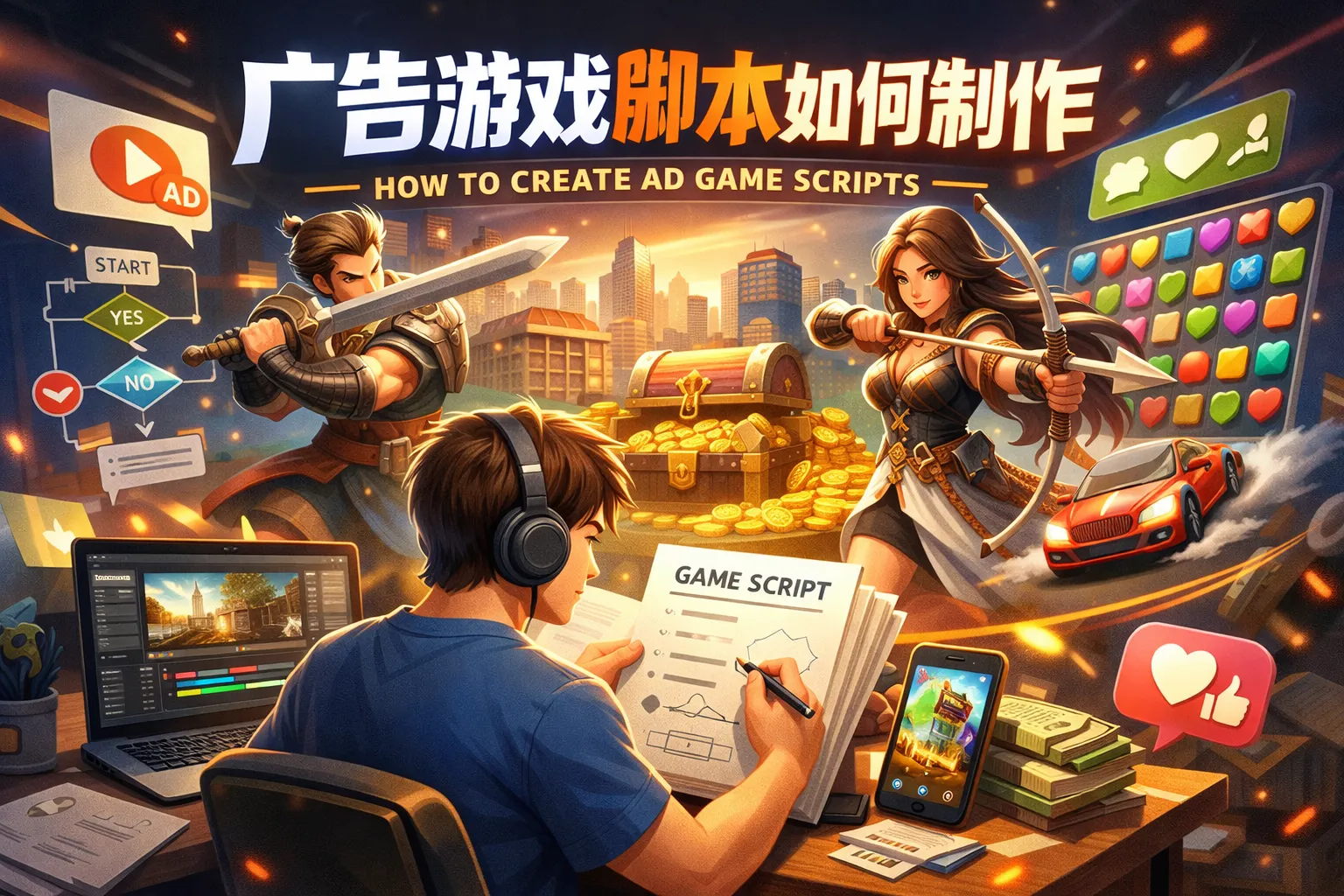 广告游戏脚本如何制作