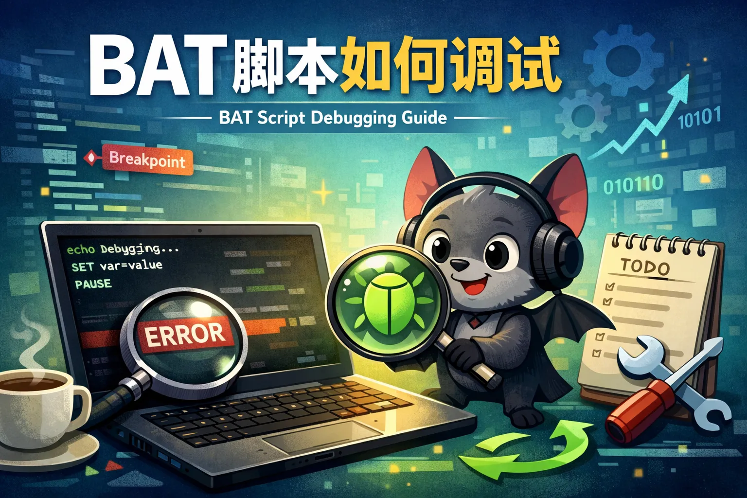 bat脚本如何调试