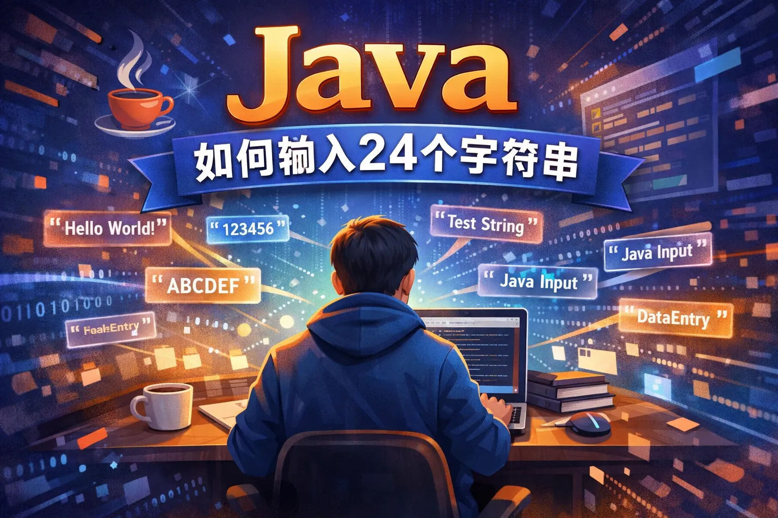 java如何输入24个字符串
