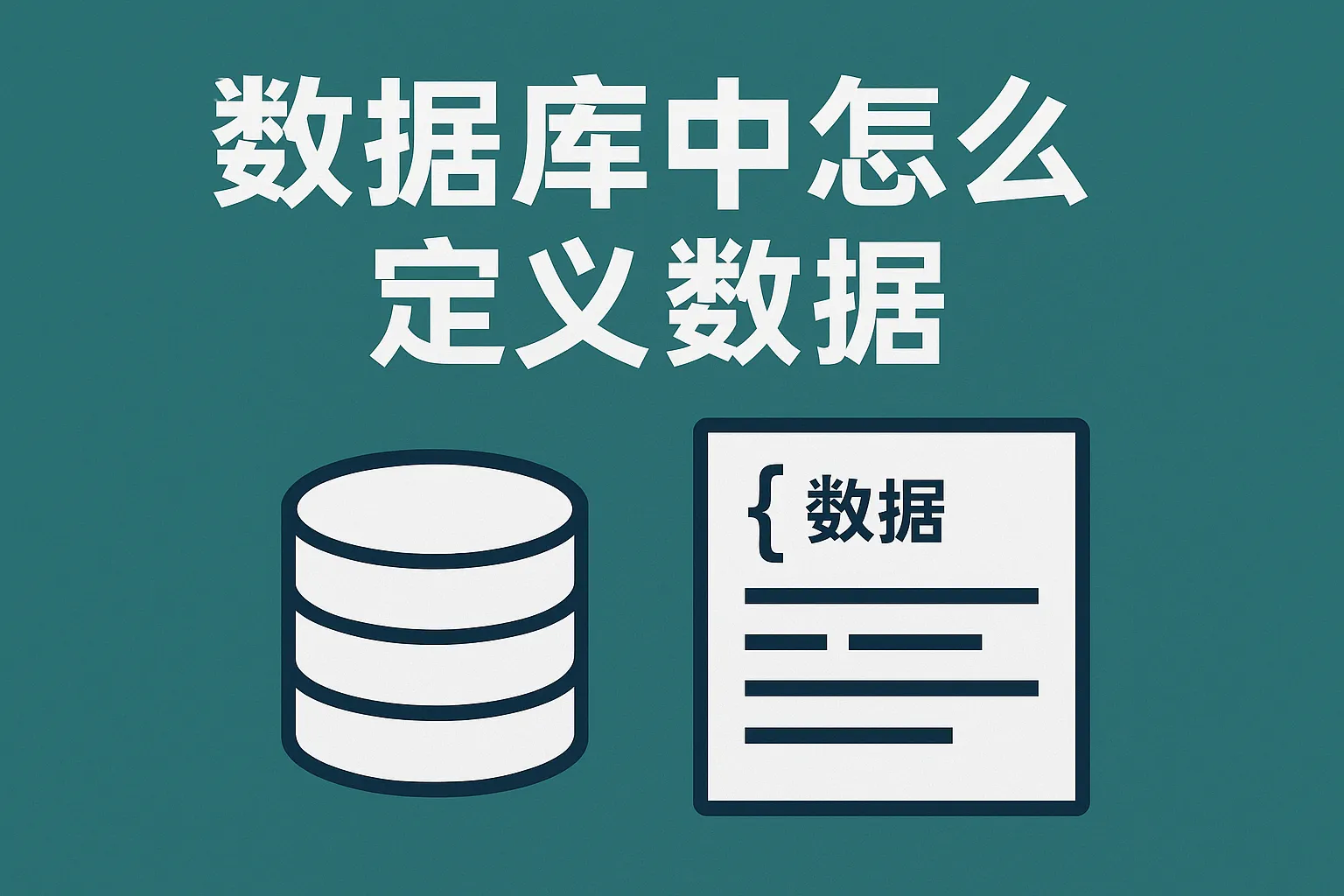 数据库中怎么定义数据