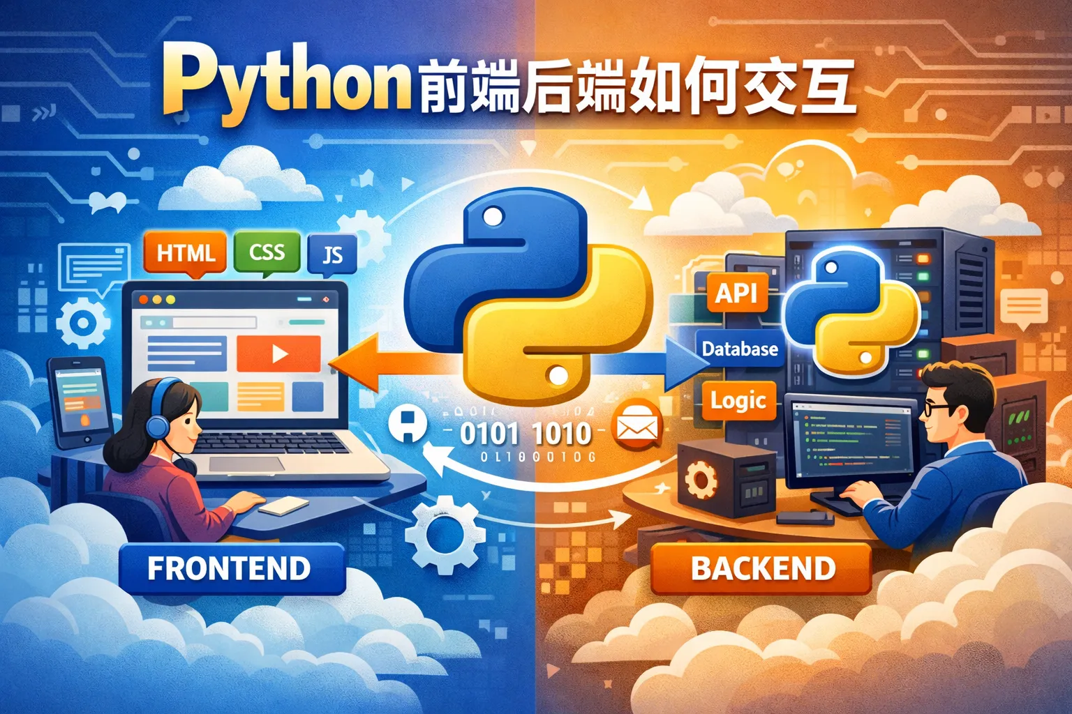 python前端后端如何交互