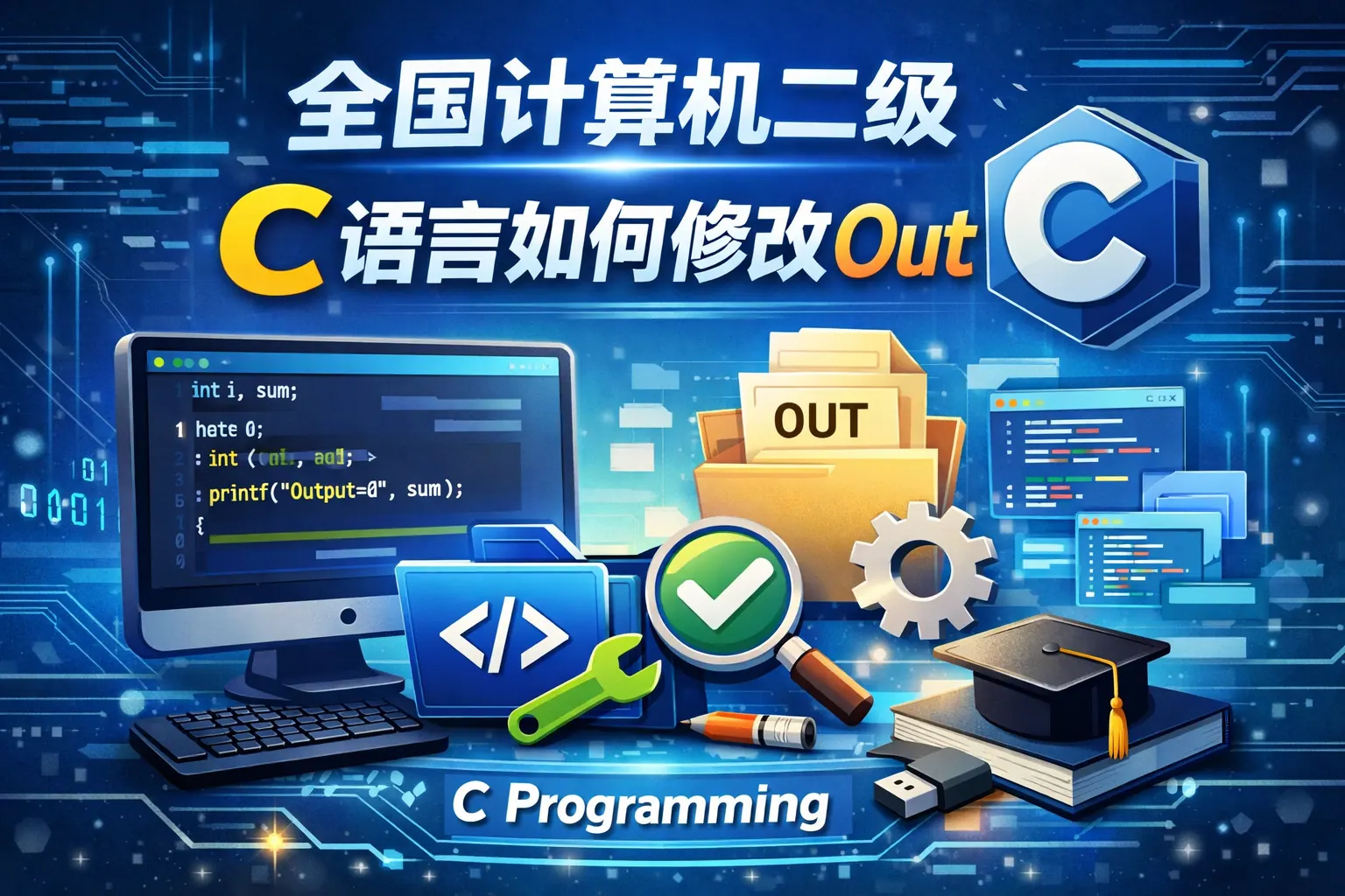 全国计算机二级c语言如何修改OUt