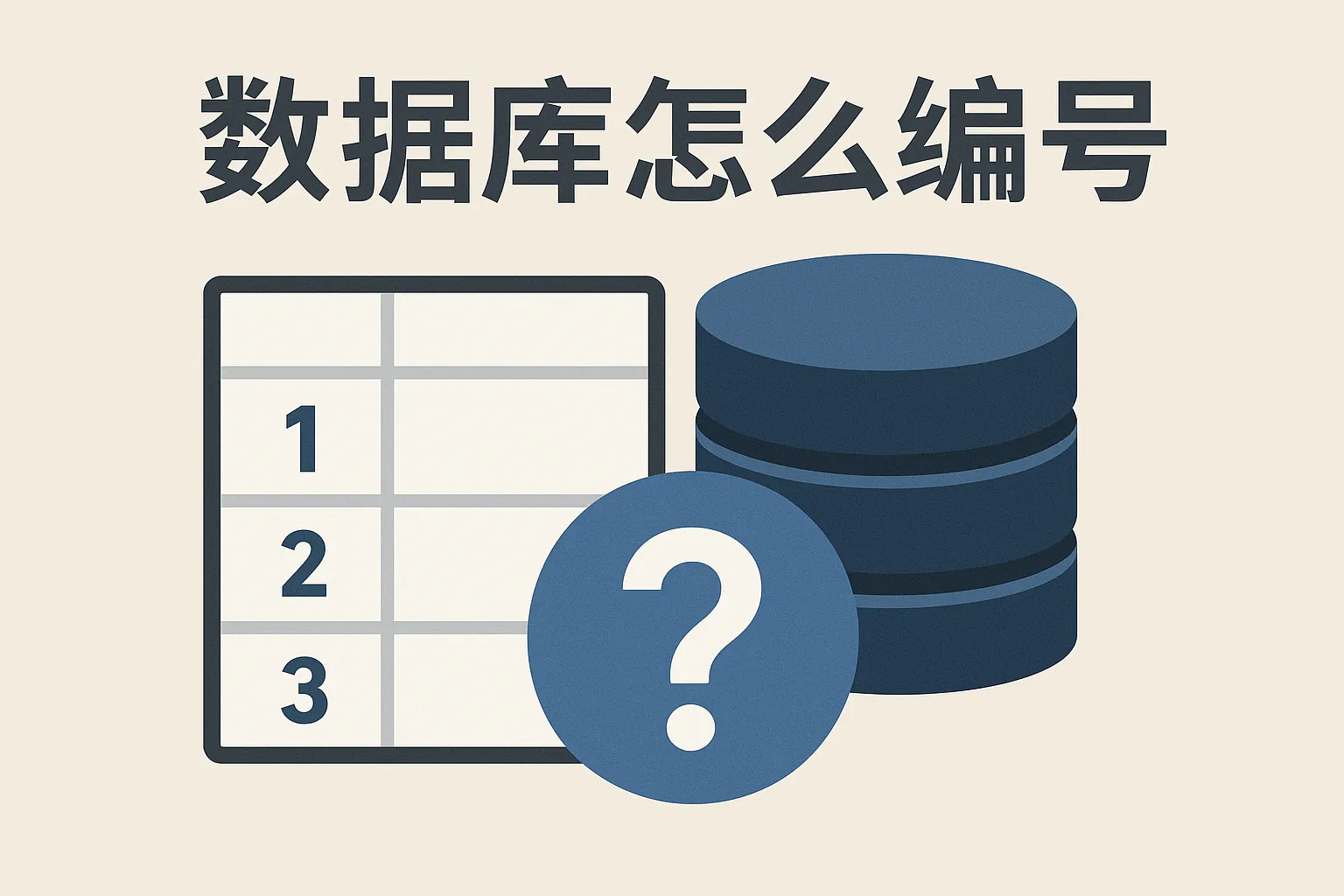 数据库怎么编号