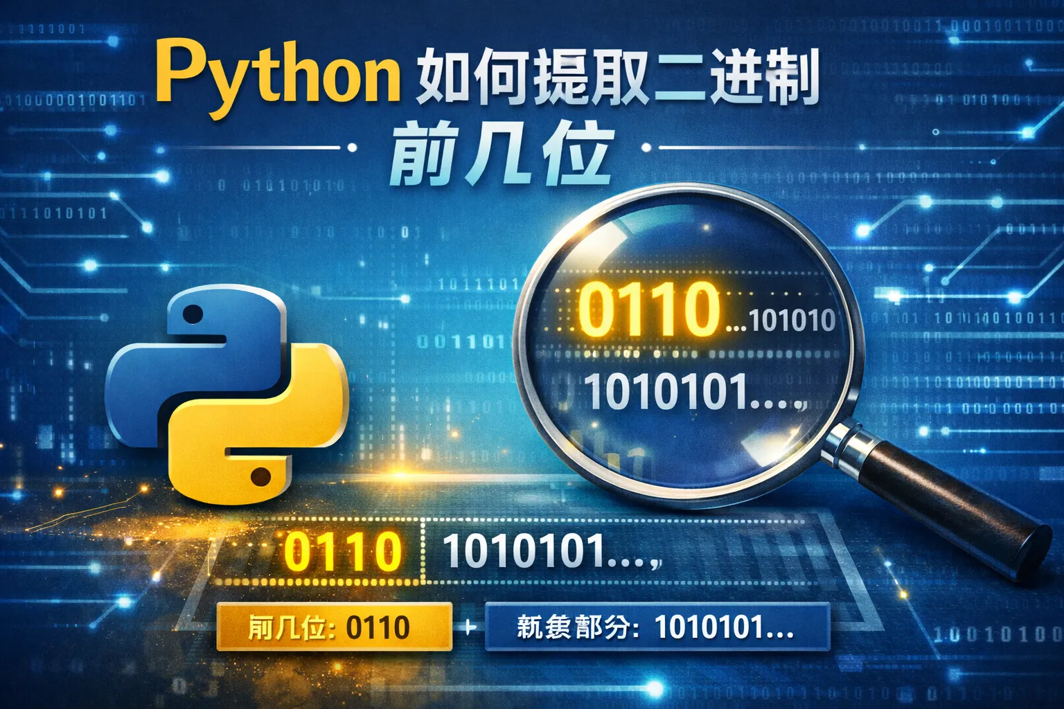 python如何提取二进制前几位