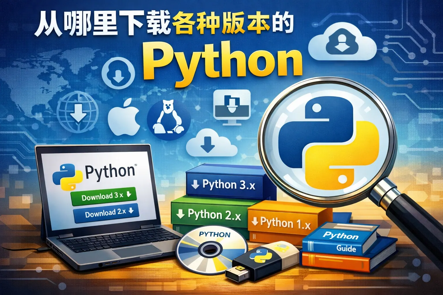 从哪里下载各种版本的python