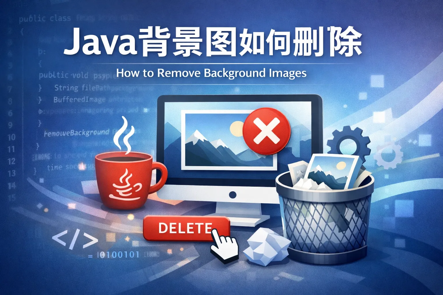 java背景图如何删除