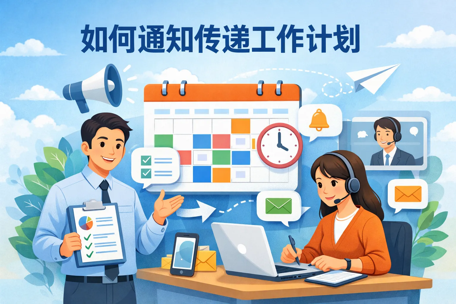 如何通知传递工作计划