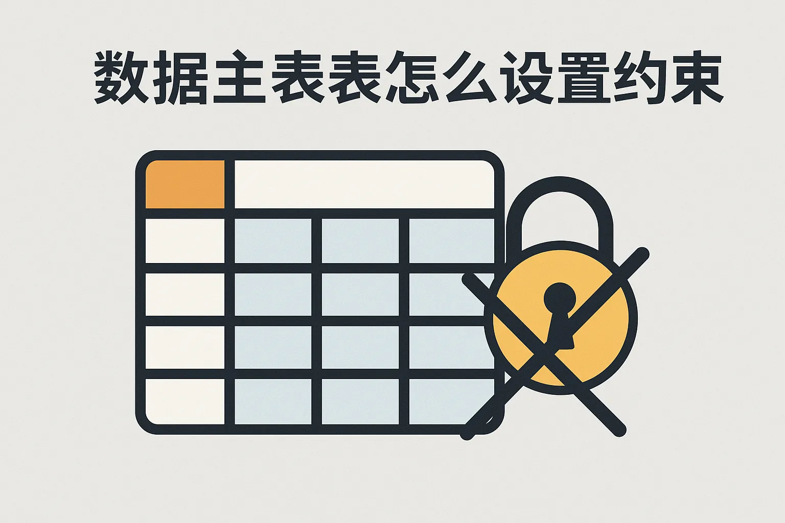 数据库主表怎么设置约束