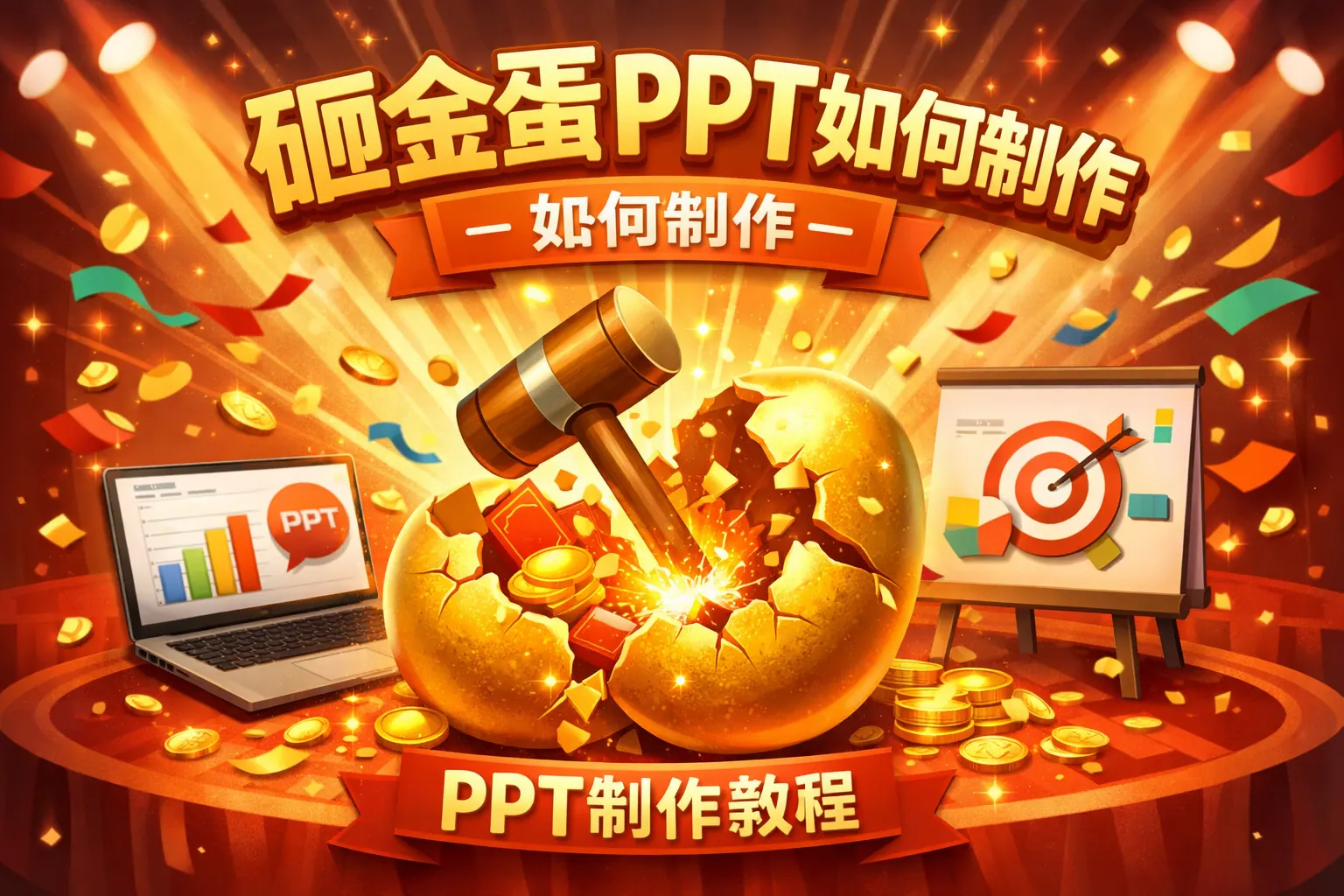 砸金蛋ppt如何制作