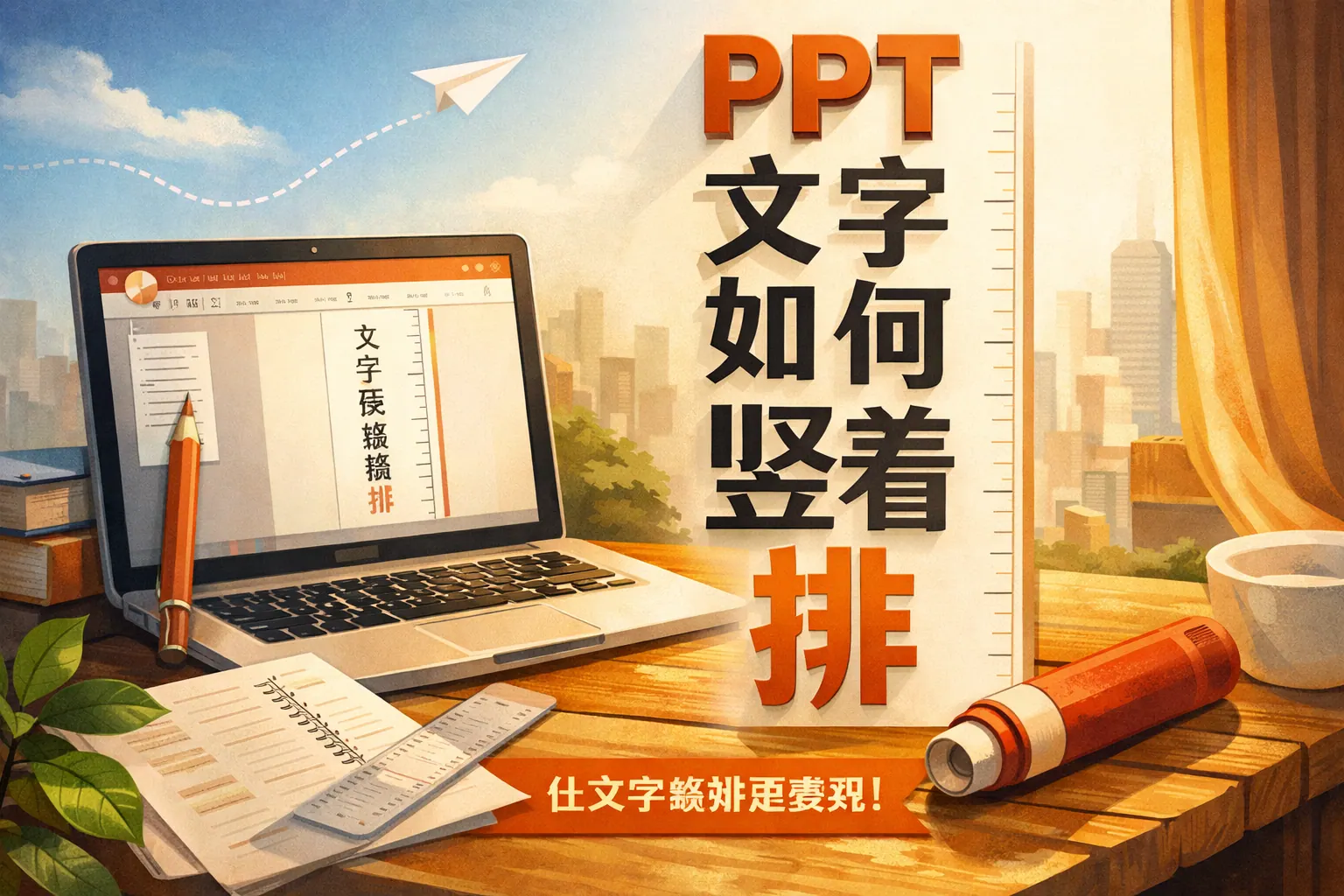 PPT文字如何竖着排