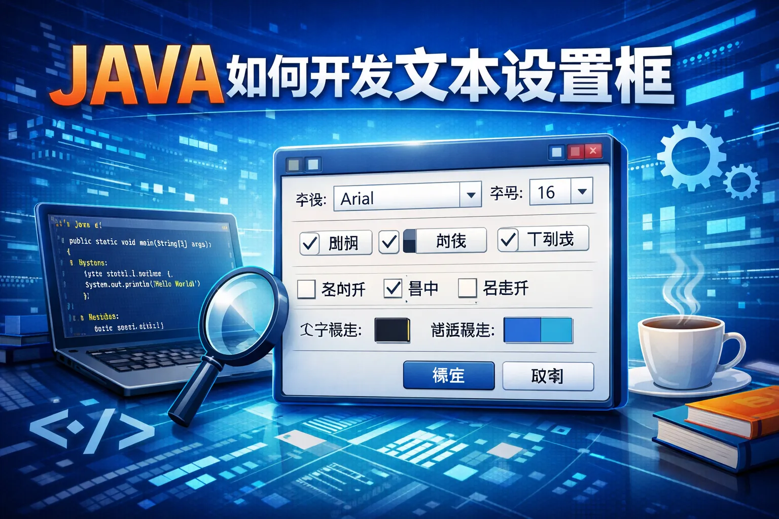 JAVA如何开发文本设置框