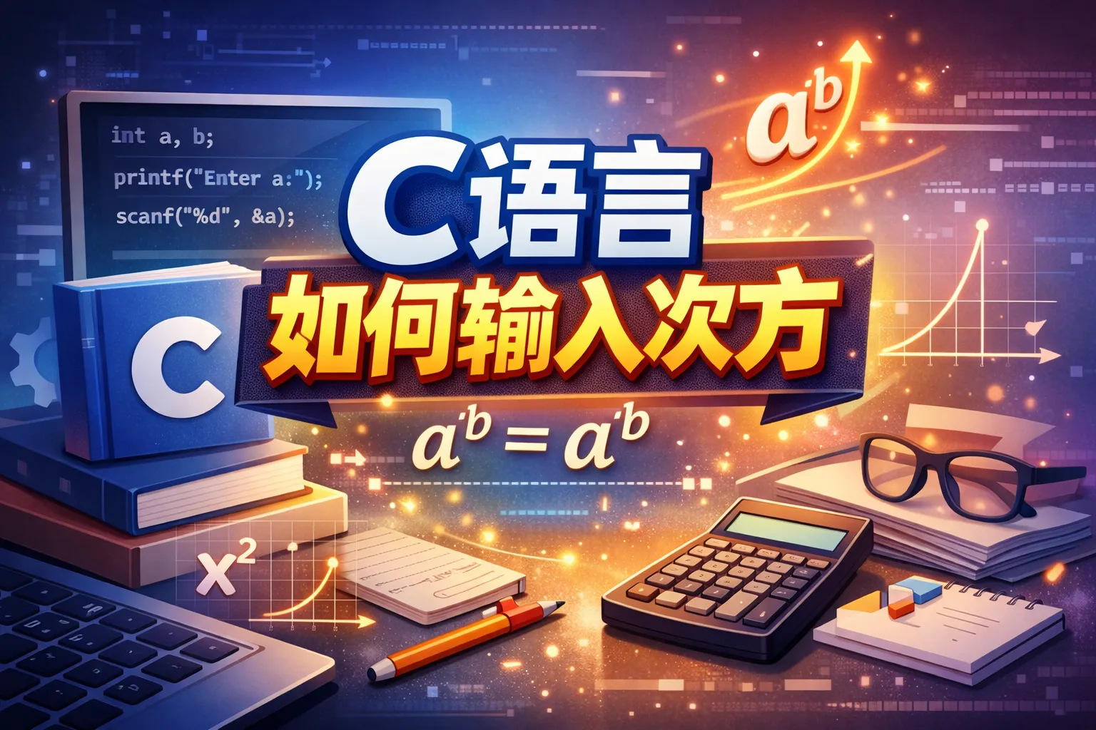 c语言如何输入次方