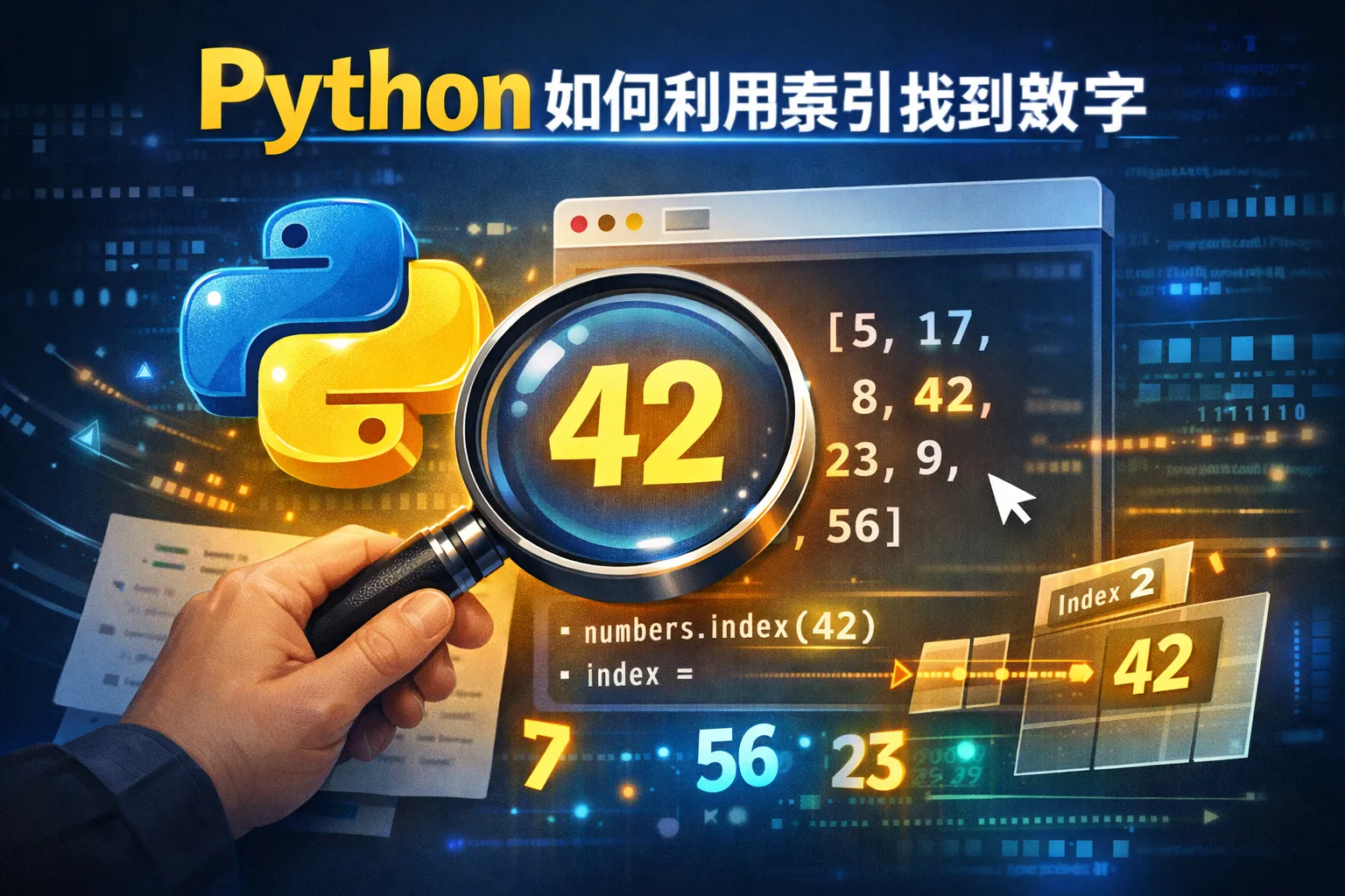 python如何利用索引找到数字