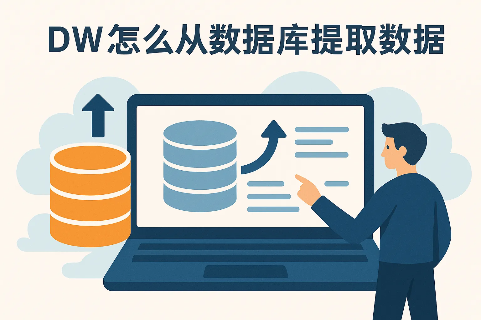 dw怎么从数据库提取数据库
