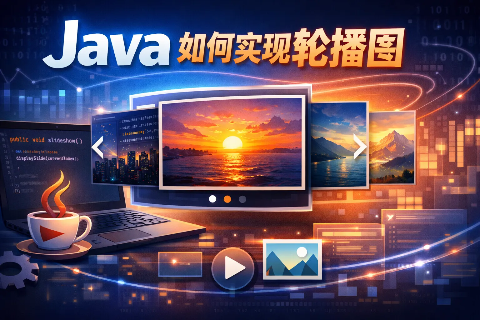 java如何实现轮播图
