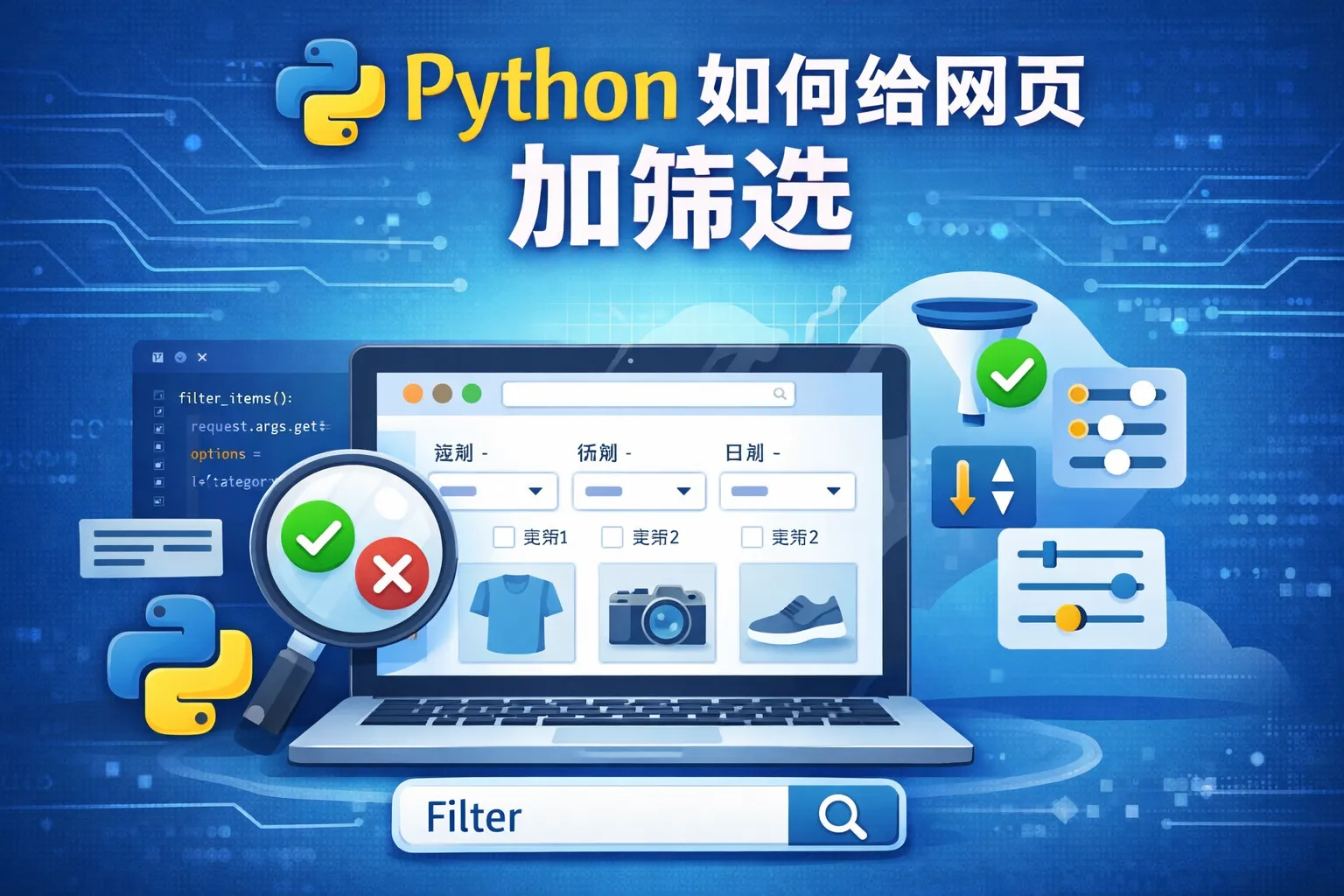 python如何给网页加筛选