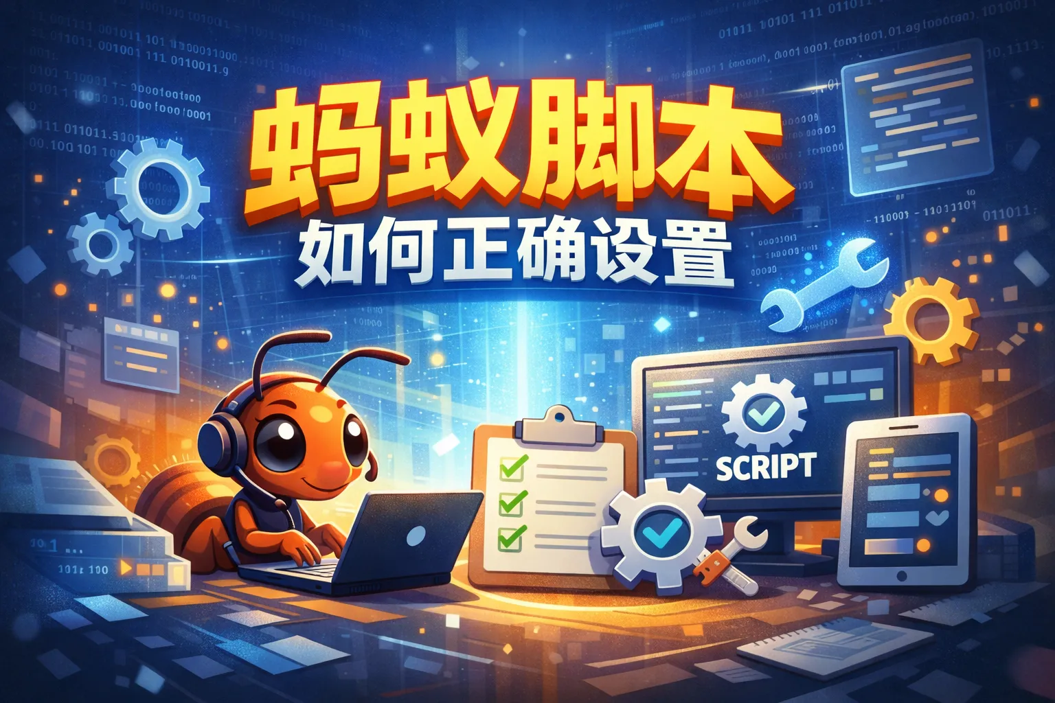 蚂蚁脚本如何正确设置