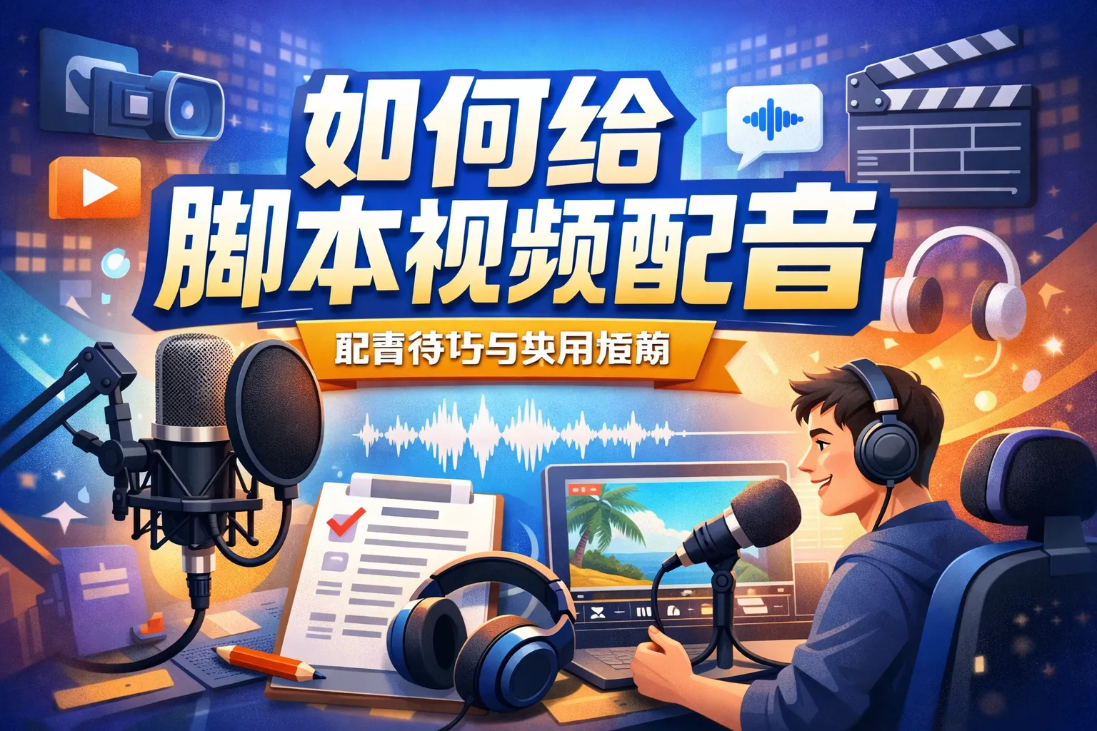 如何给脚本视频配音