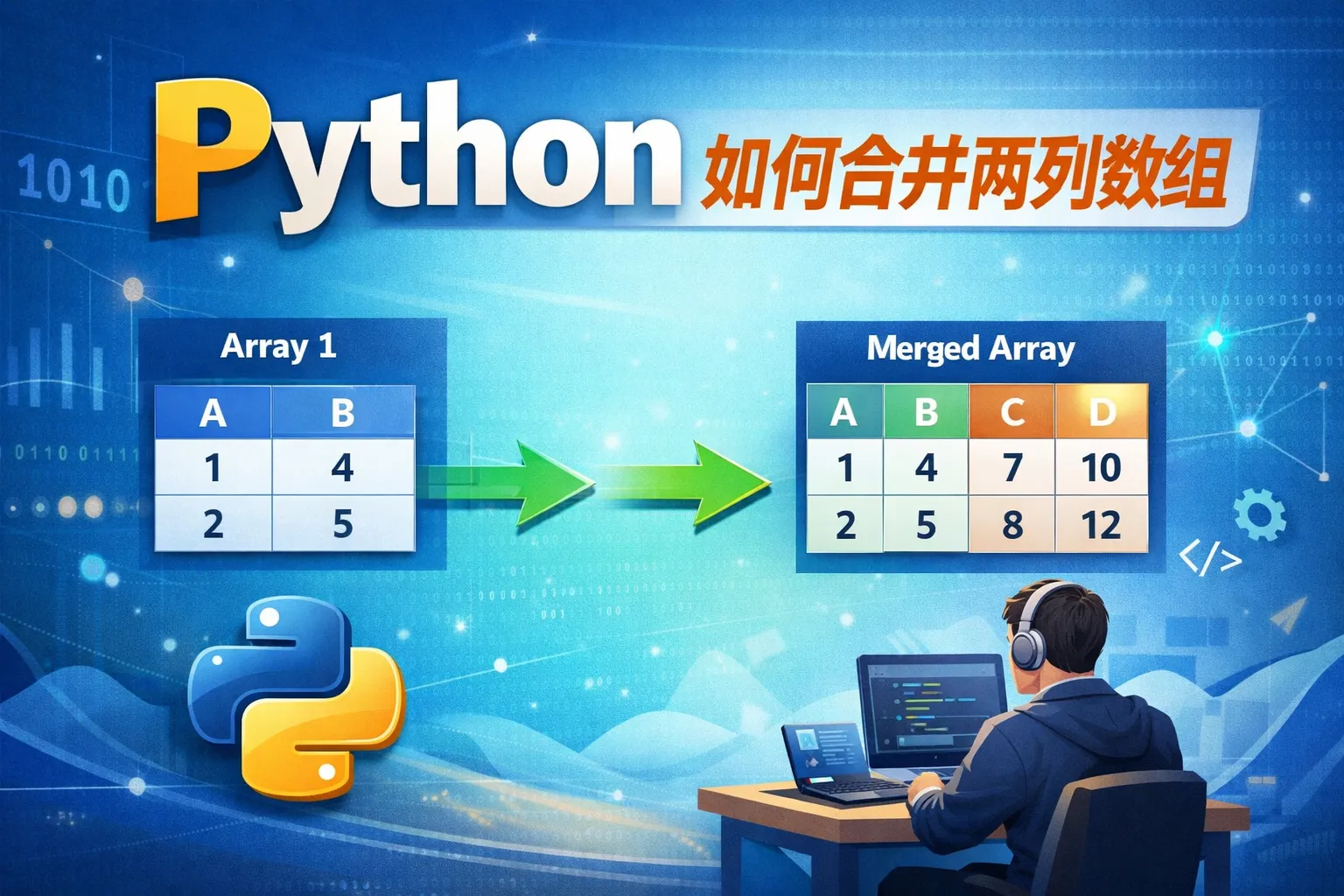 python 如何合并两列数组