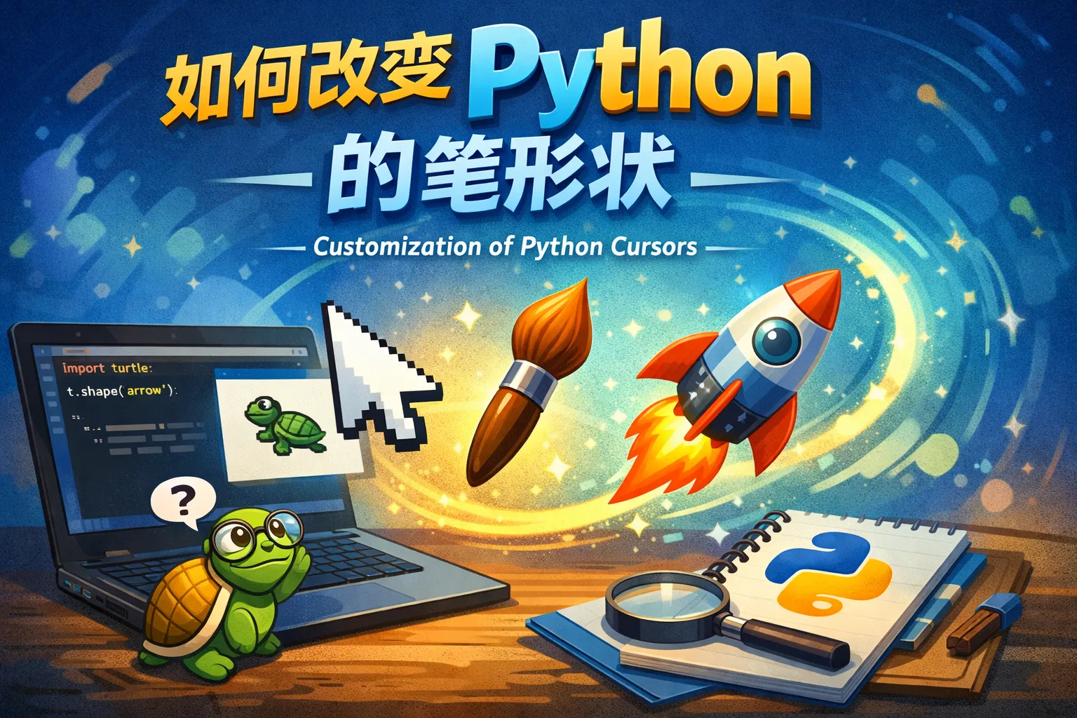 如何改变python的笔形状