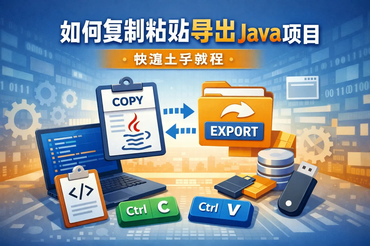 如何复制粘贴导出java项目