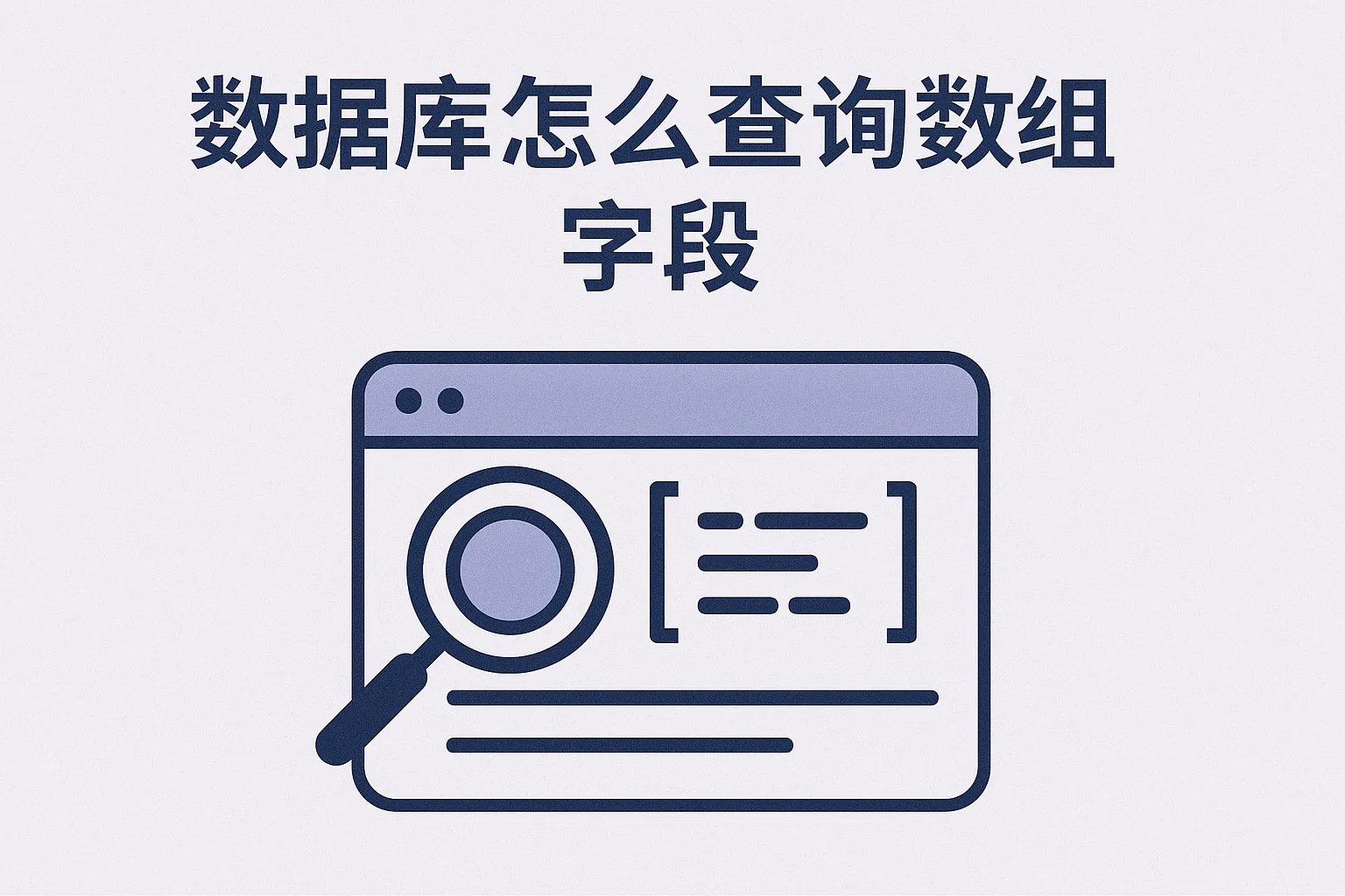 数据库怎么查询数组字段