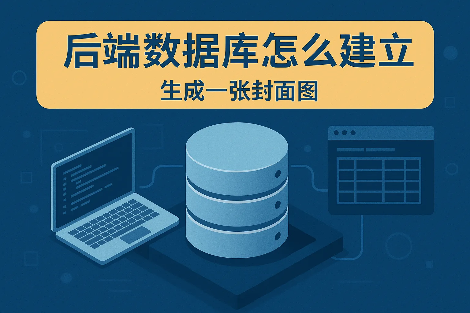 后端数据库怎么建立