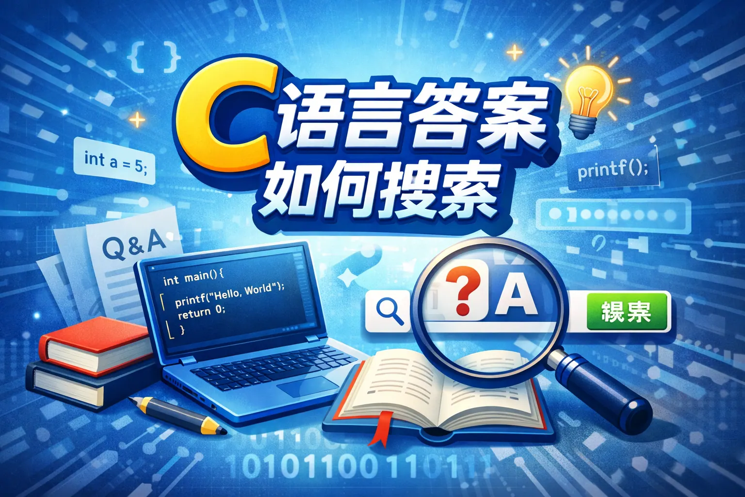 c语言答案如何搜索