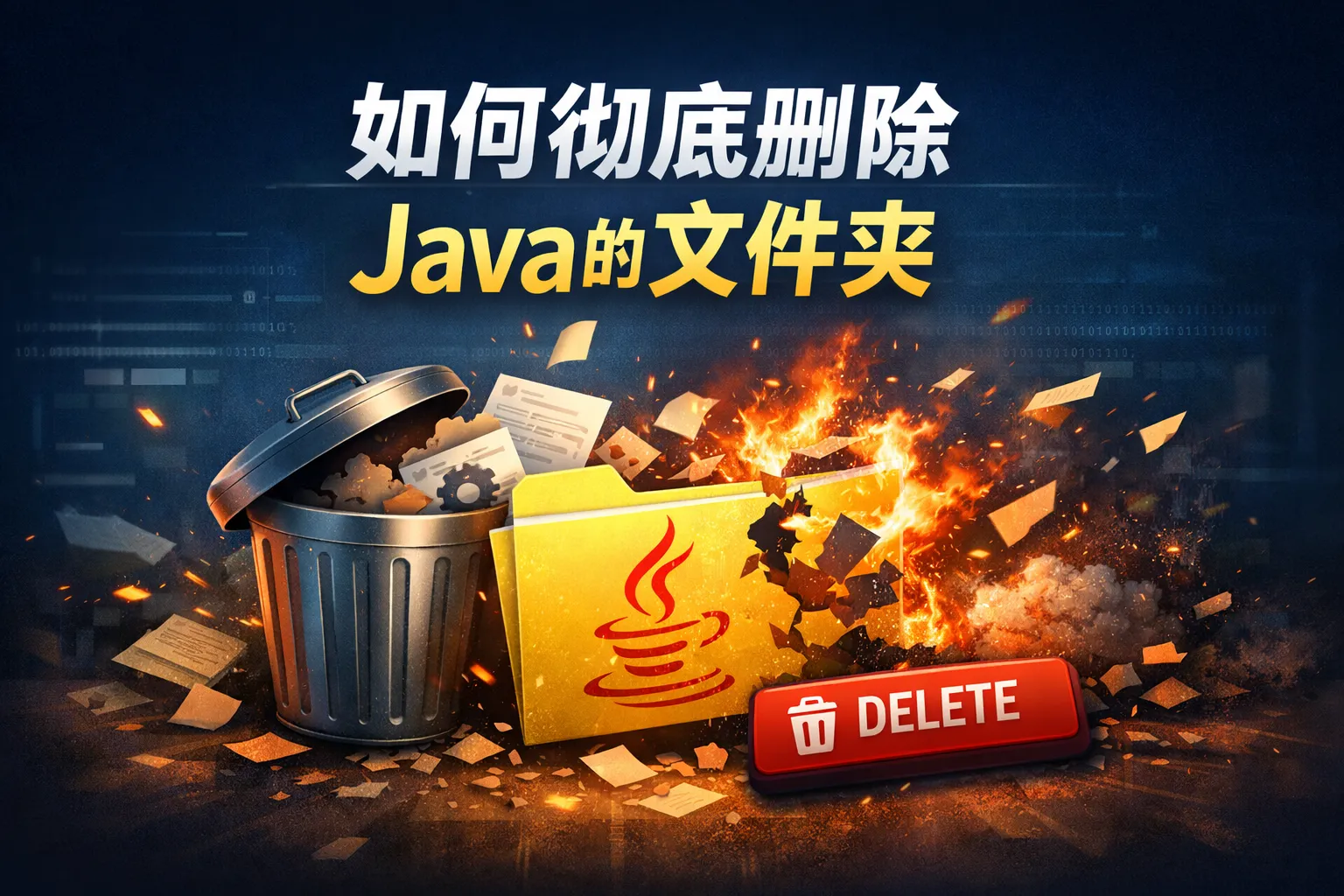 如何彻底删除java的文件夹