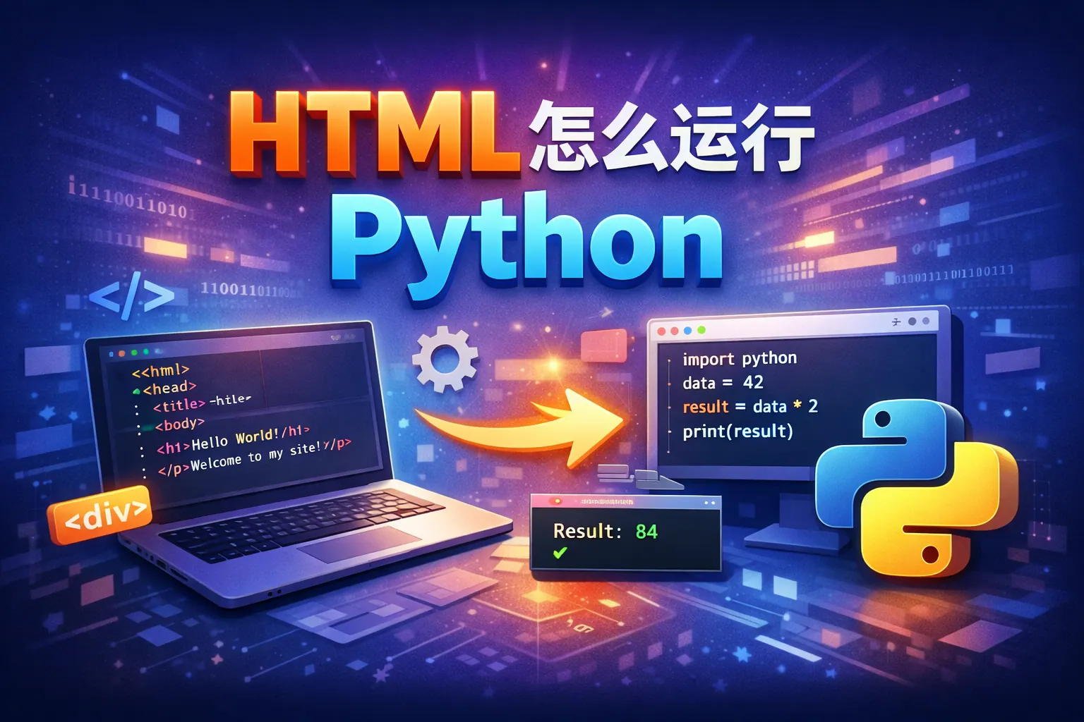 HTML怎么运行python