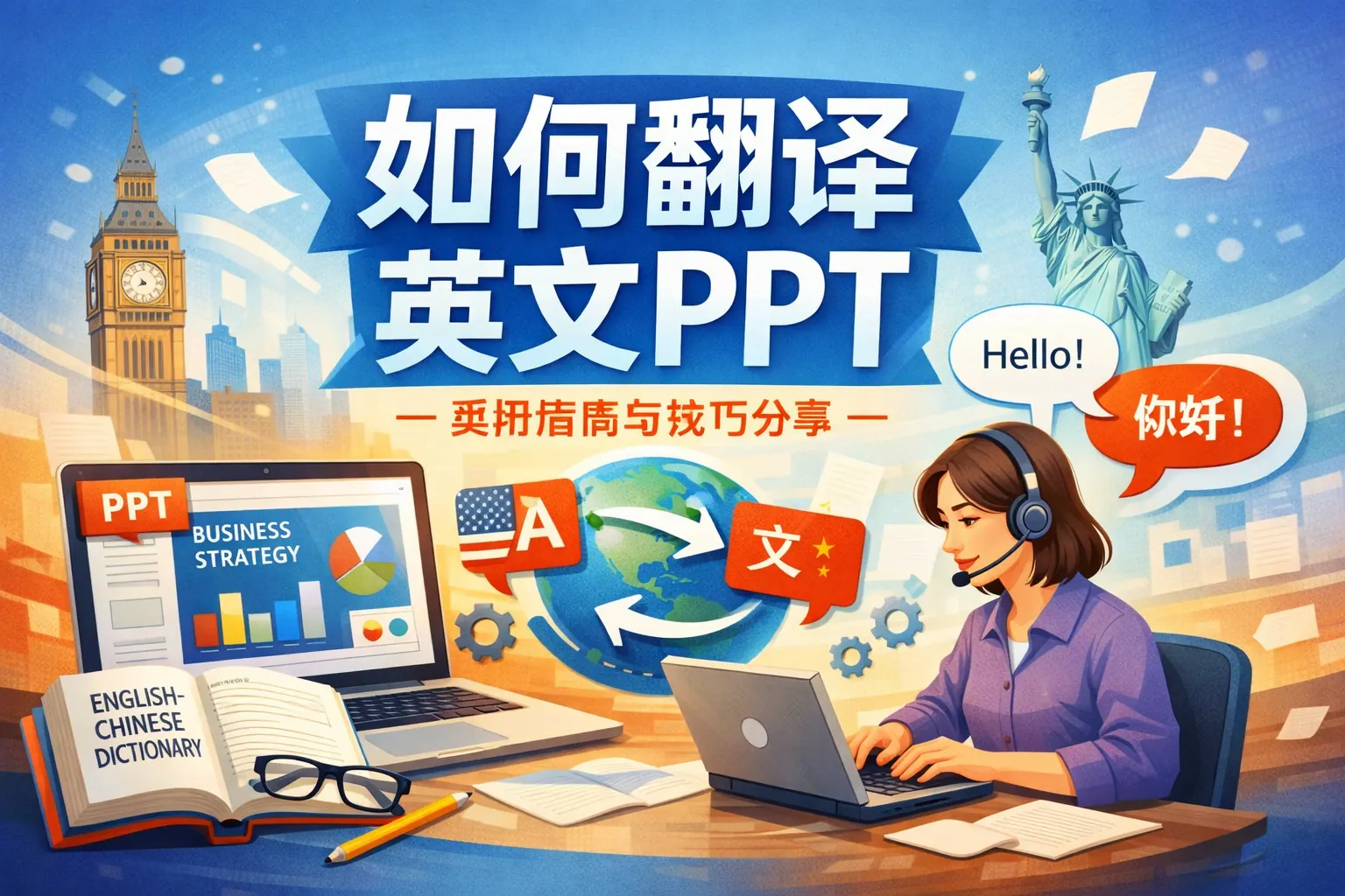 如何翻译英文ppt
