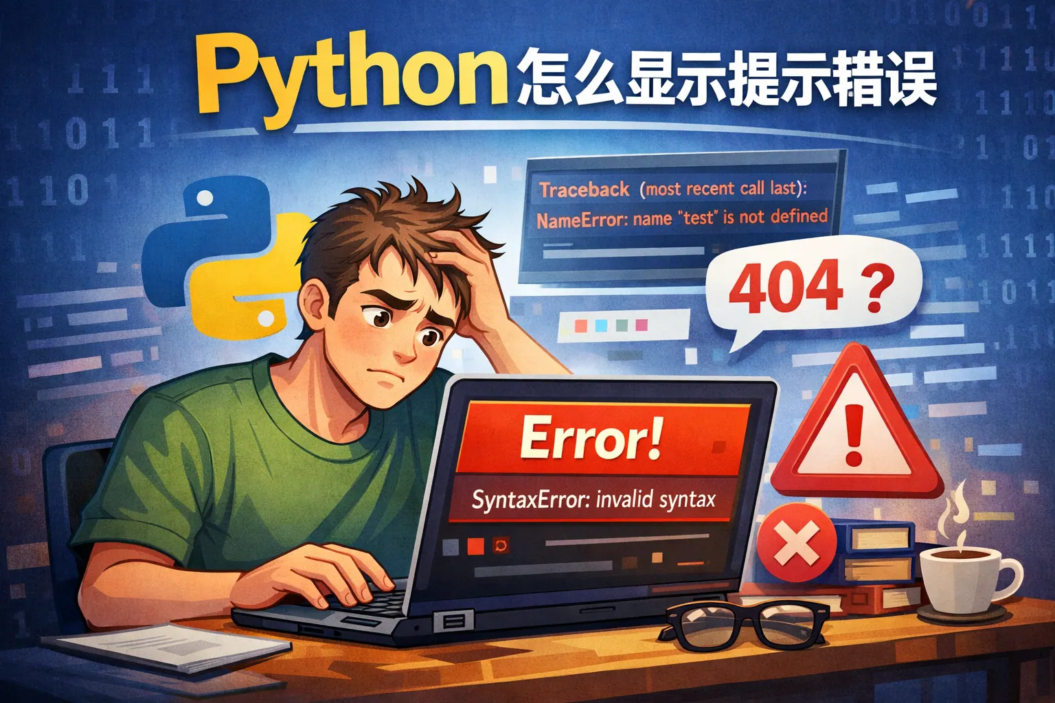 python怎么显示提示错误