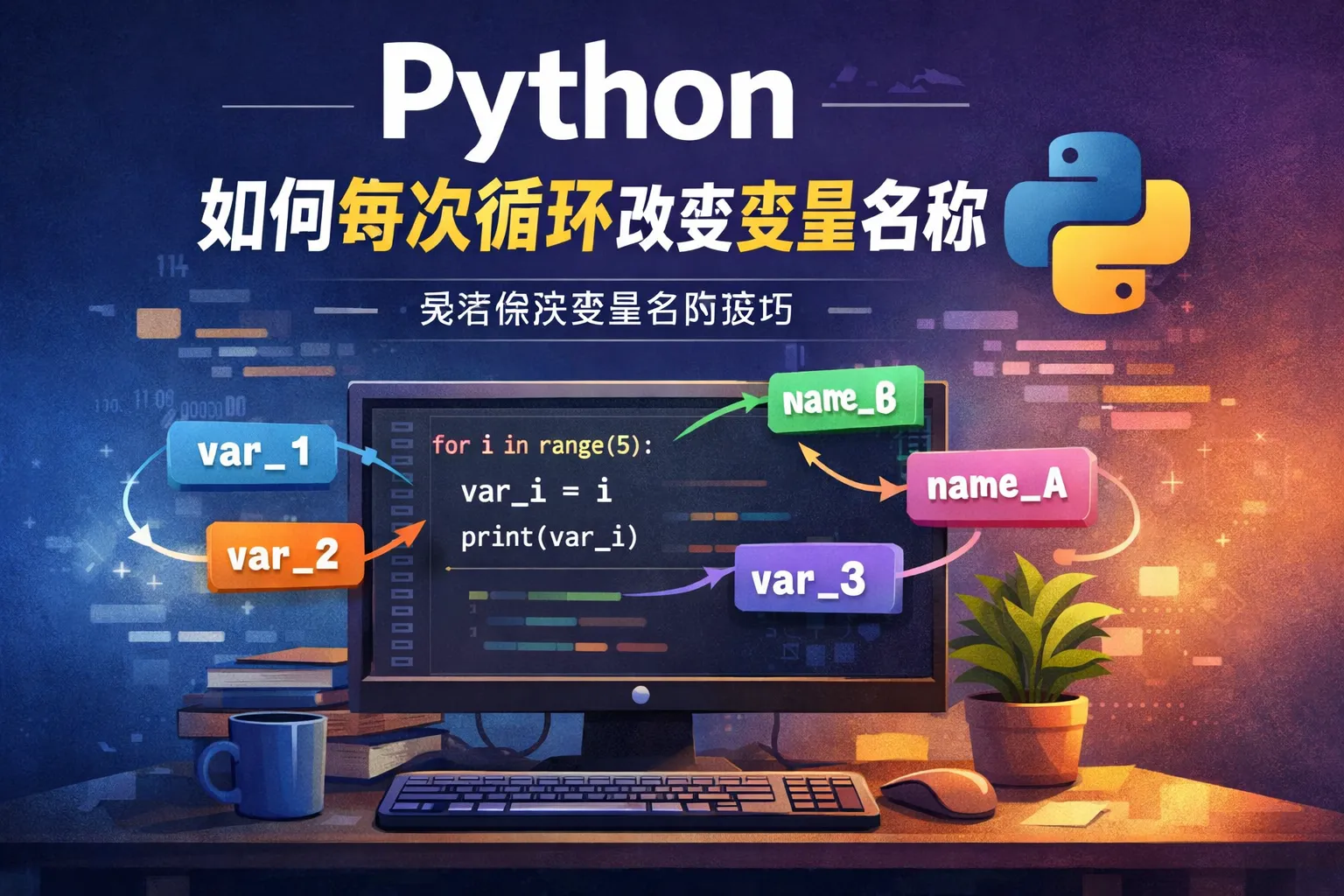 python如何每次循环改变变量名称