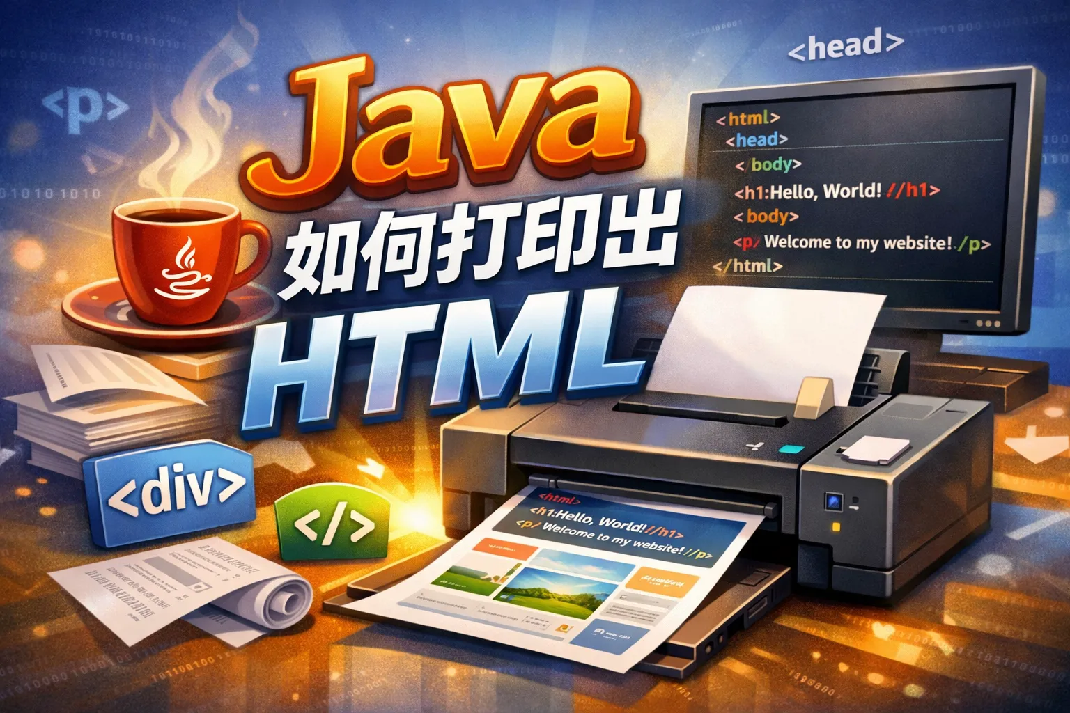 java 如何打印出html