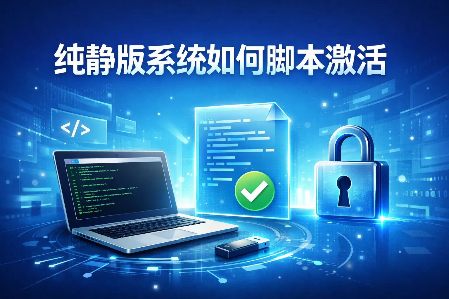 纯静版系统如何脚本激活