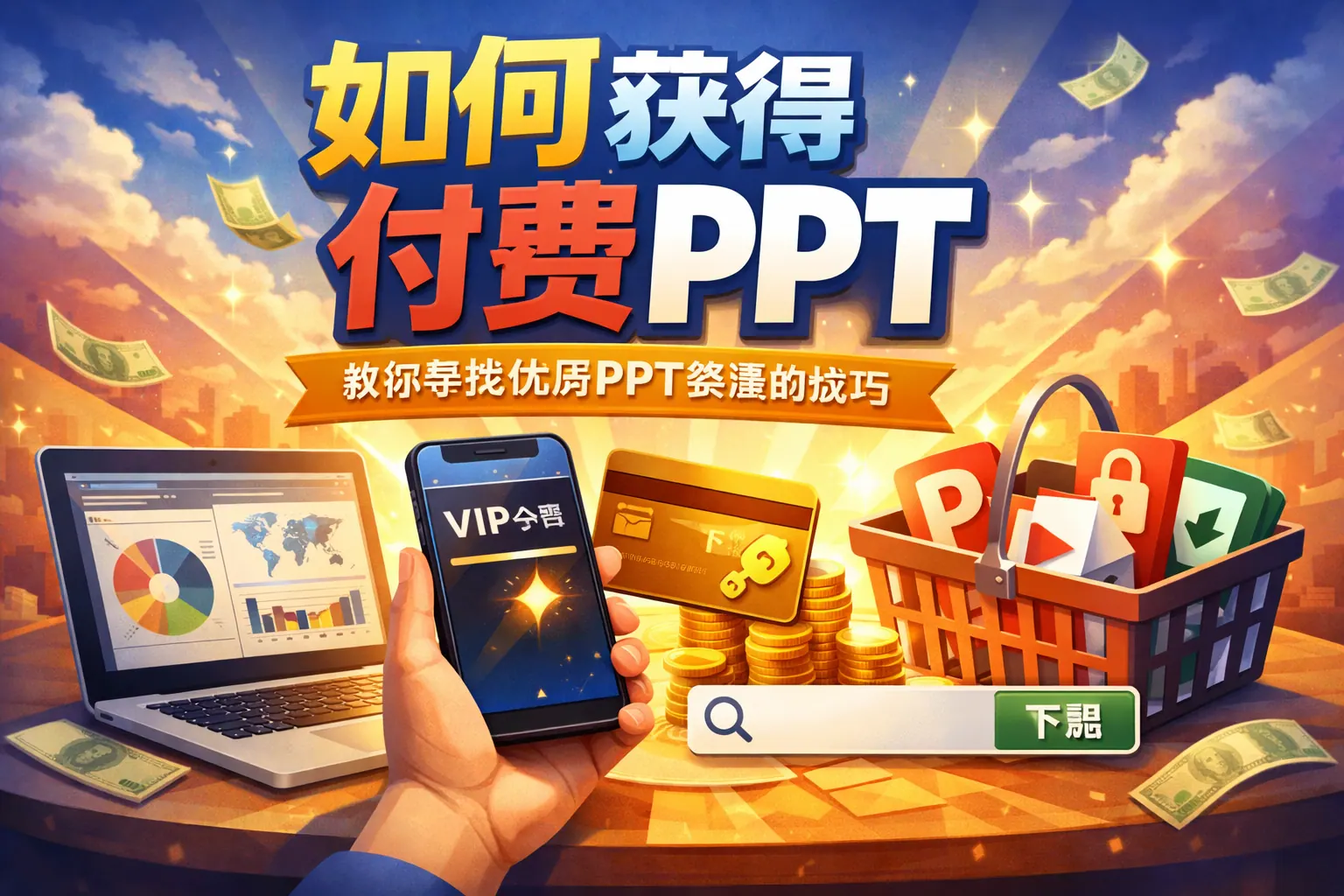 如何获得付费ppt