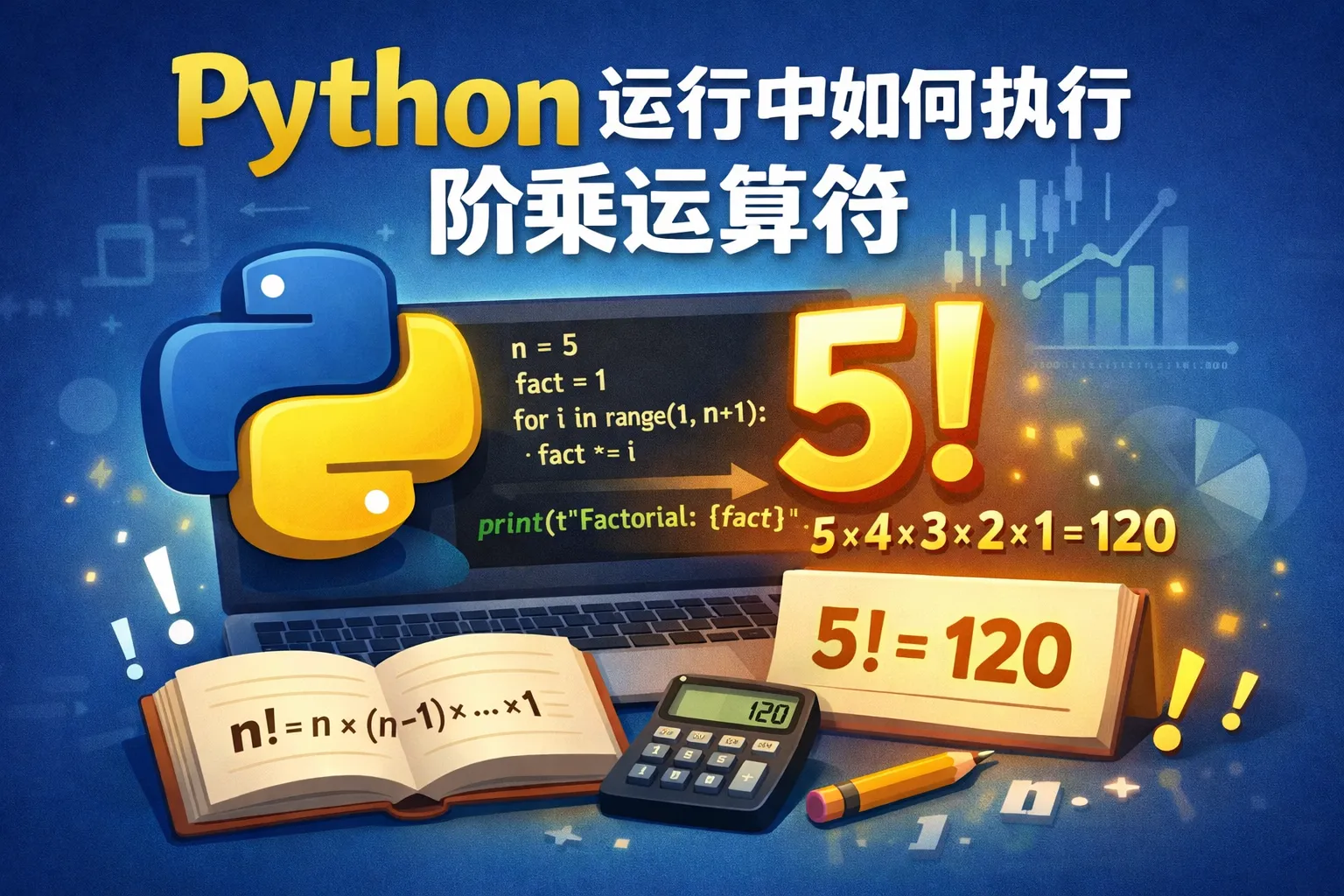 python运行中如何执行阶乘运算符