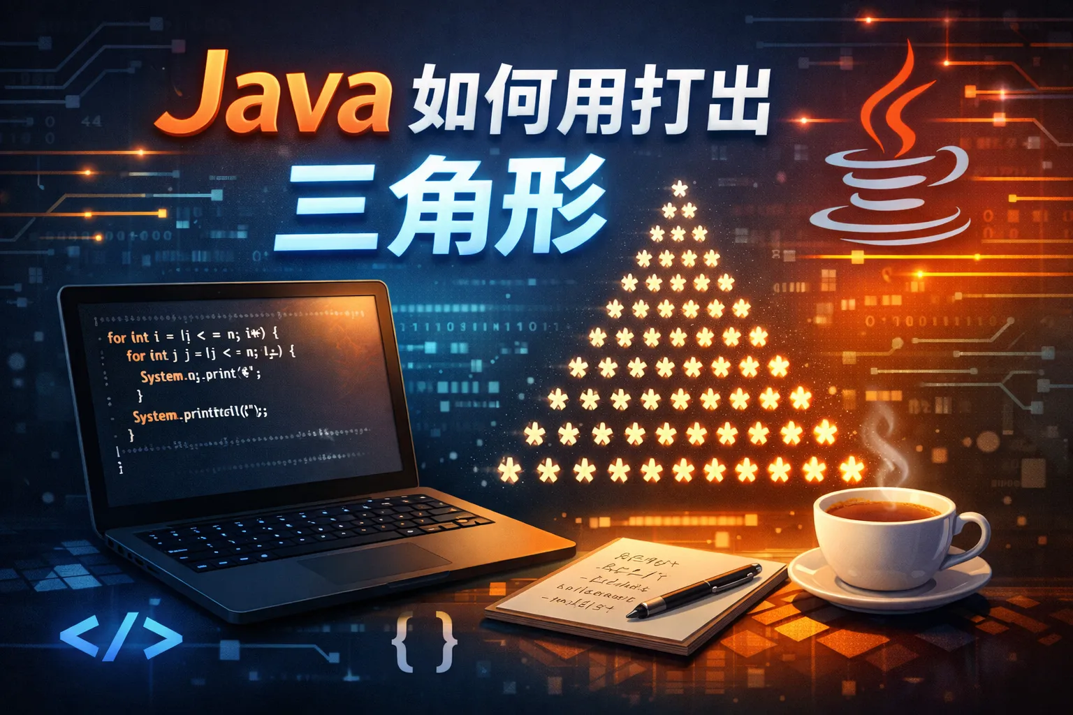 java如何用打出三角形