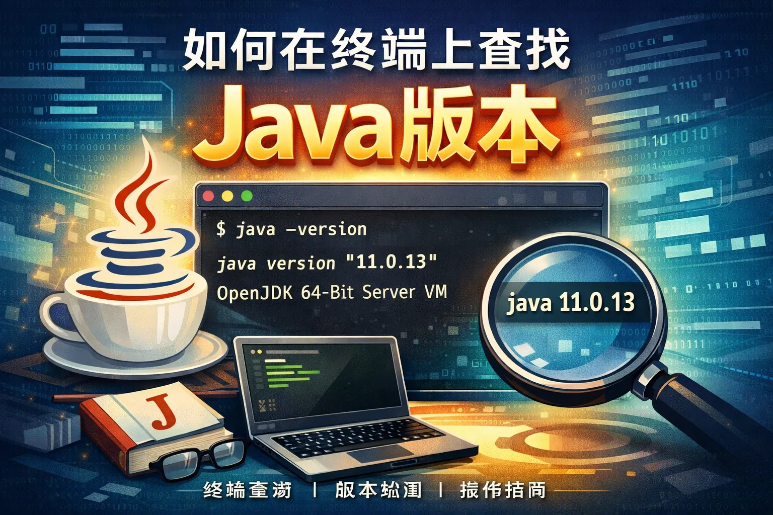 如何在终端上查找java版本