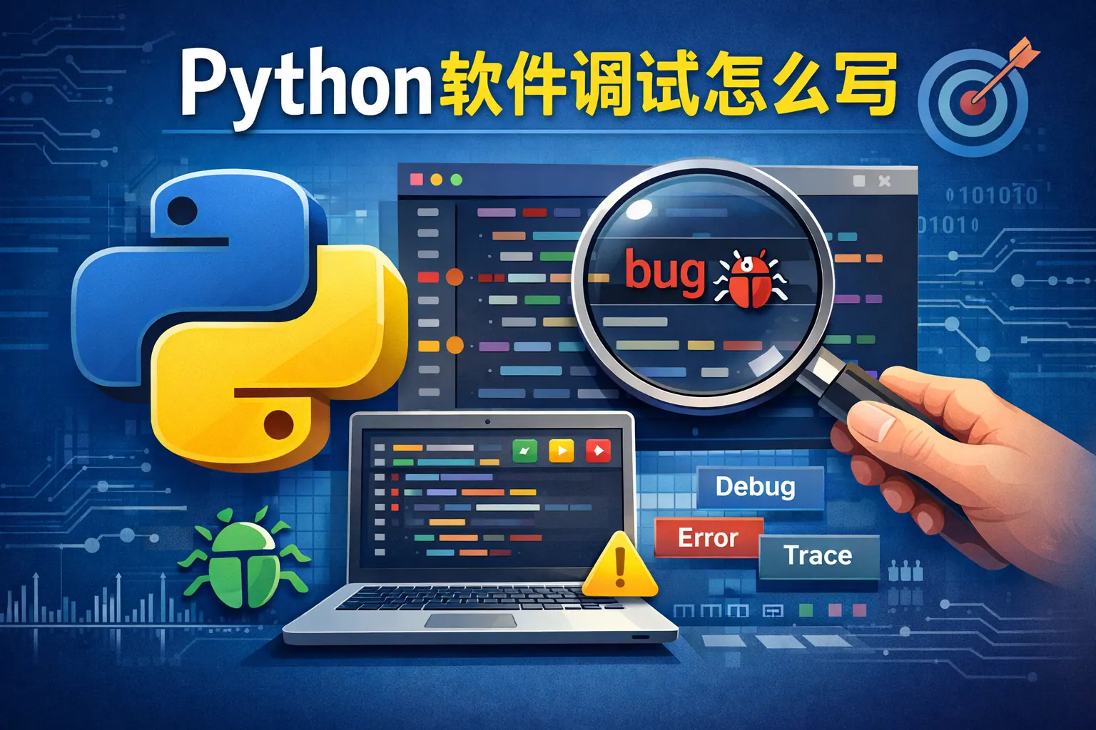 python软件调试怎么写