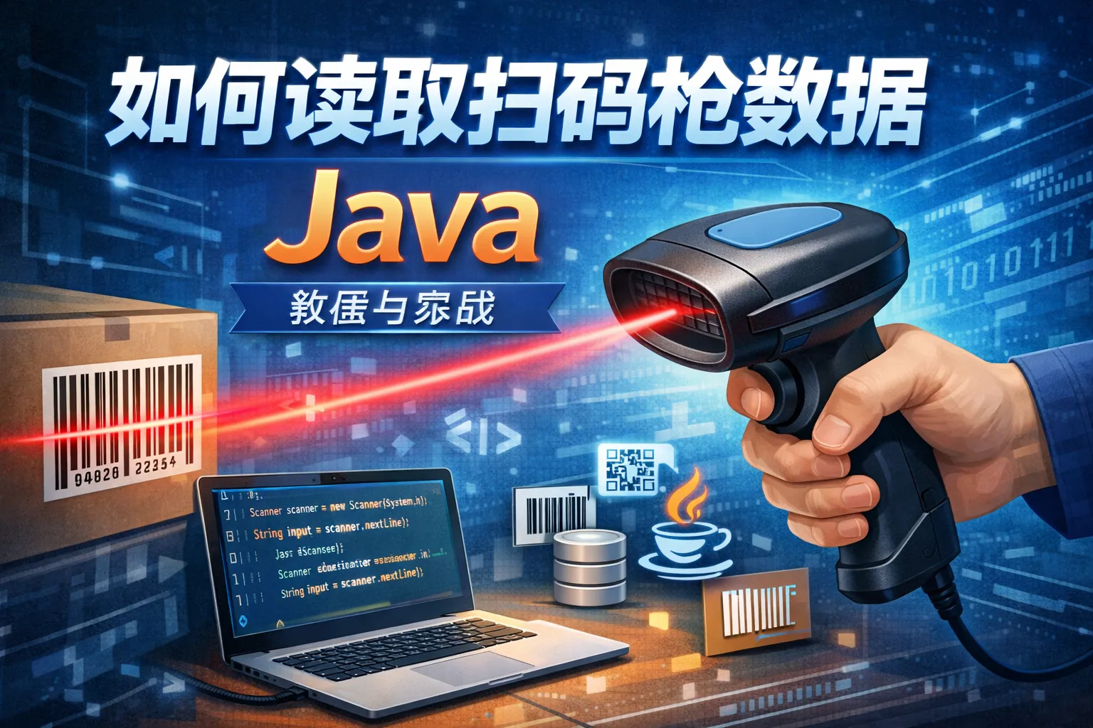 如何读取扫码枪数据java