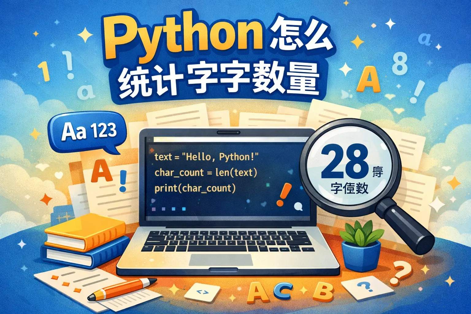 python怎么统计字符数量