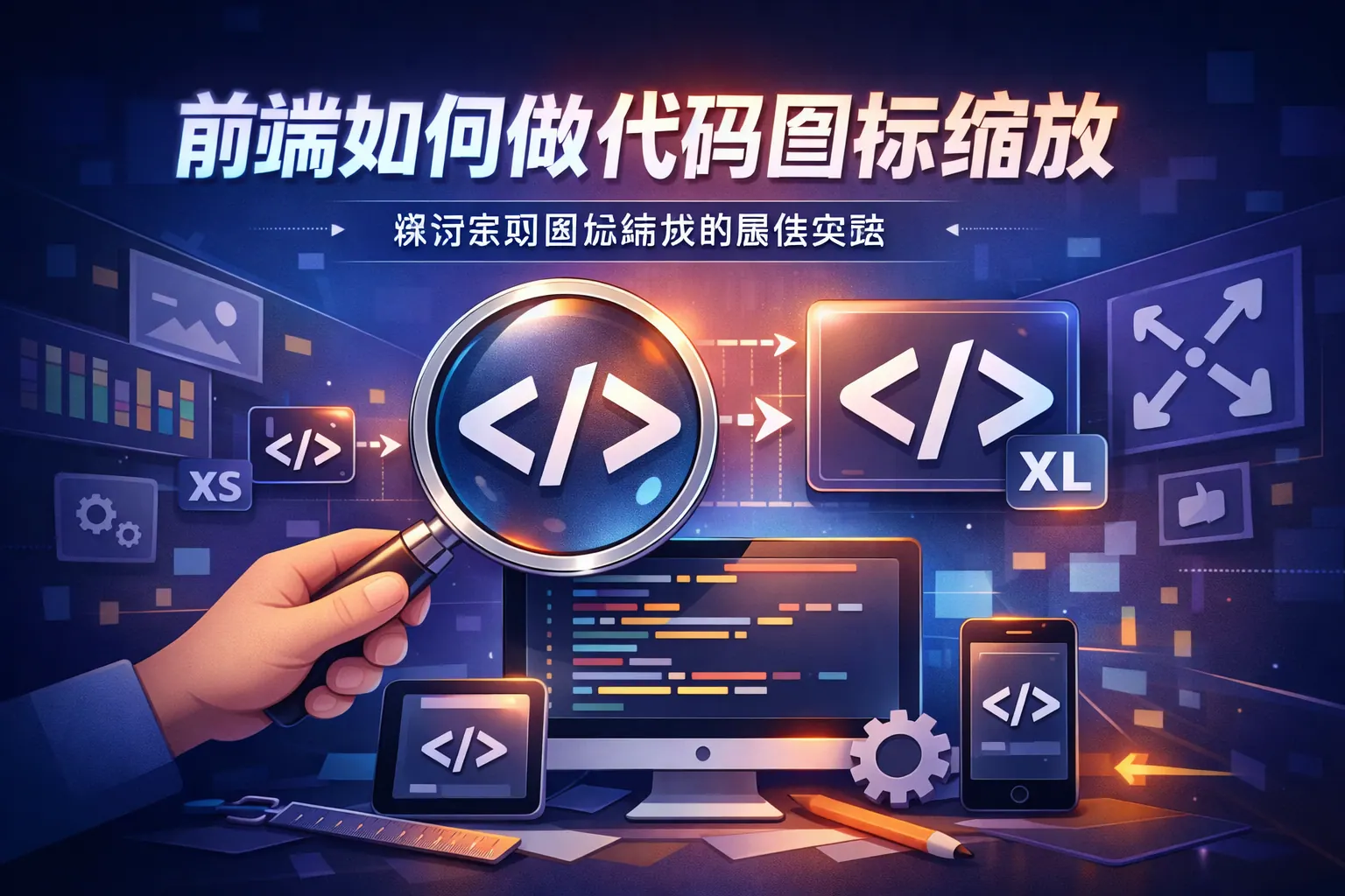 前端如何做代码图标缩放