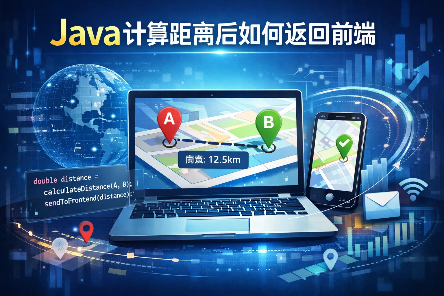 java计算距离后如何返回前端